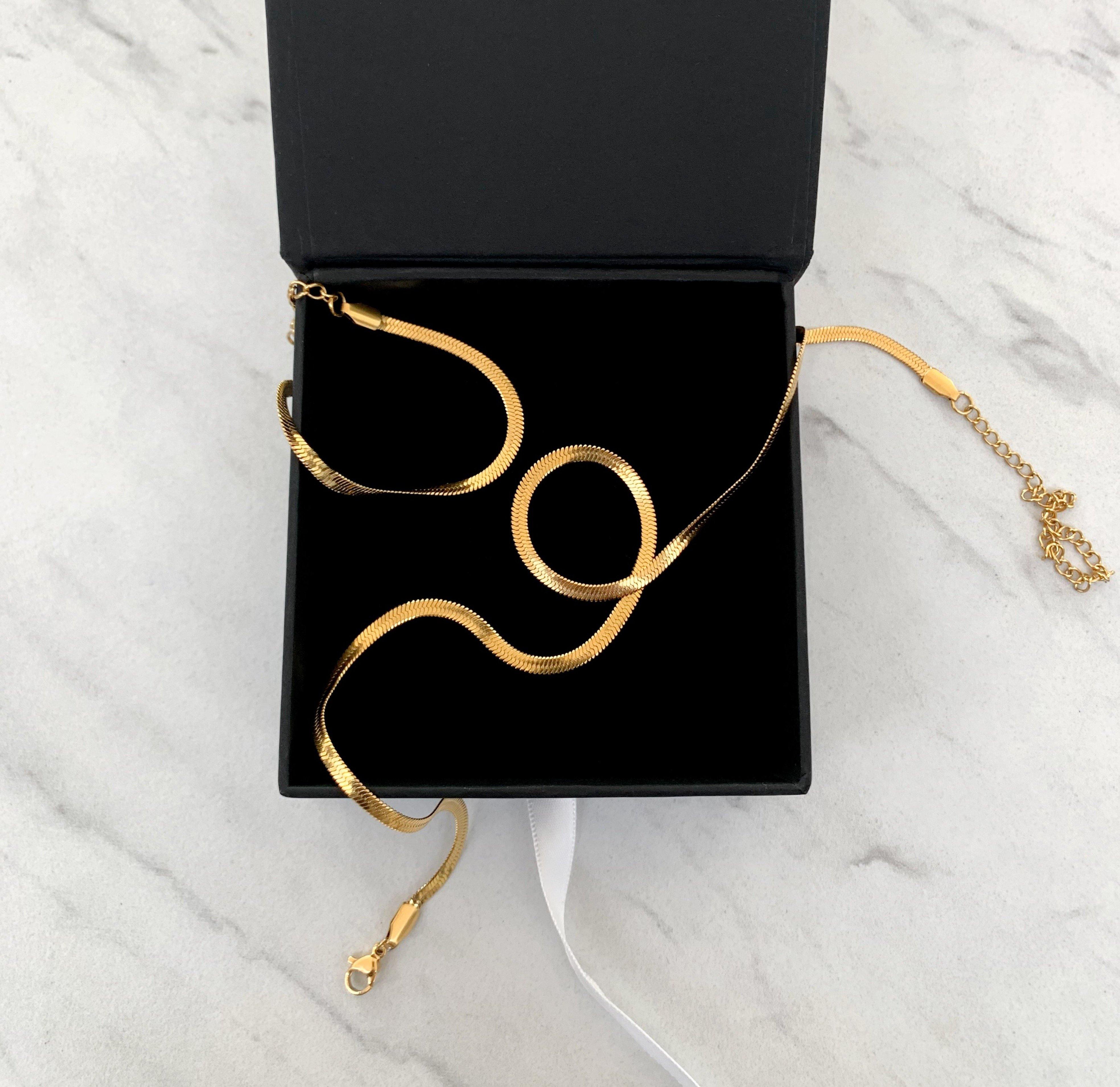 tarnish free jewelry snake chain necklace and bracelet