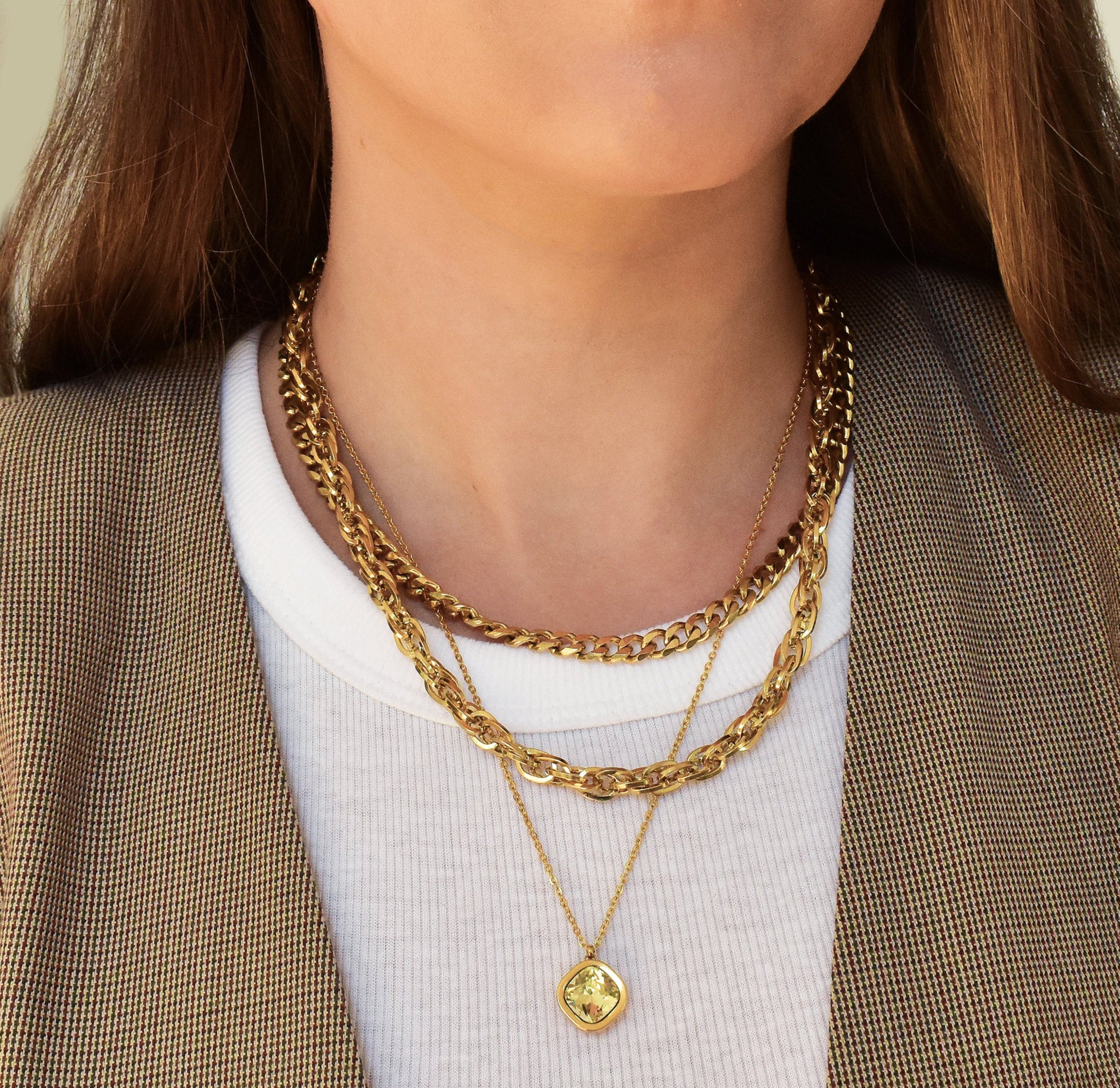 citrine necklace sustainable jewelry