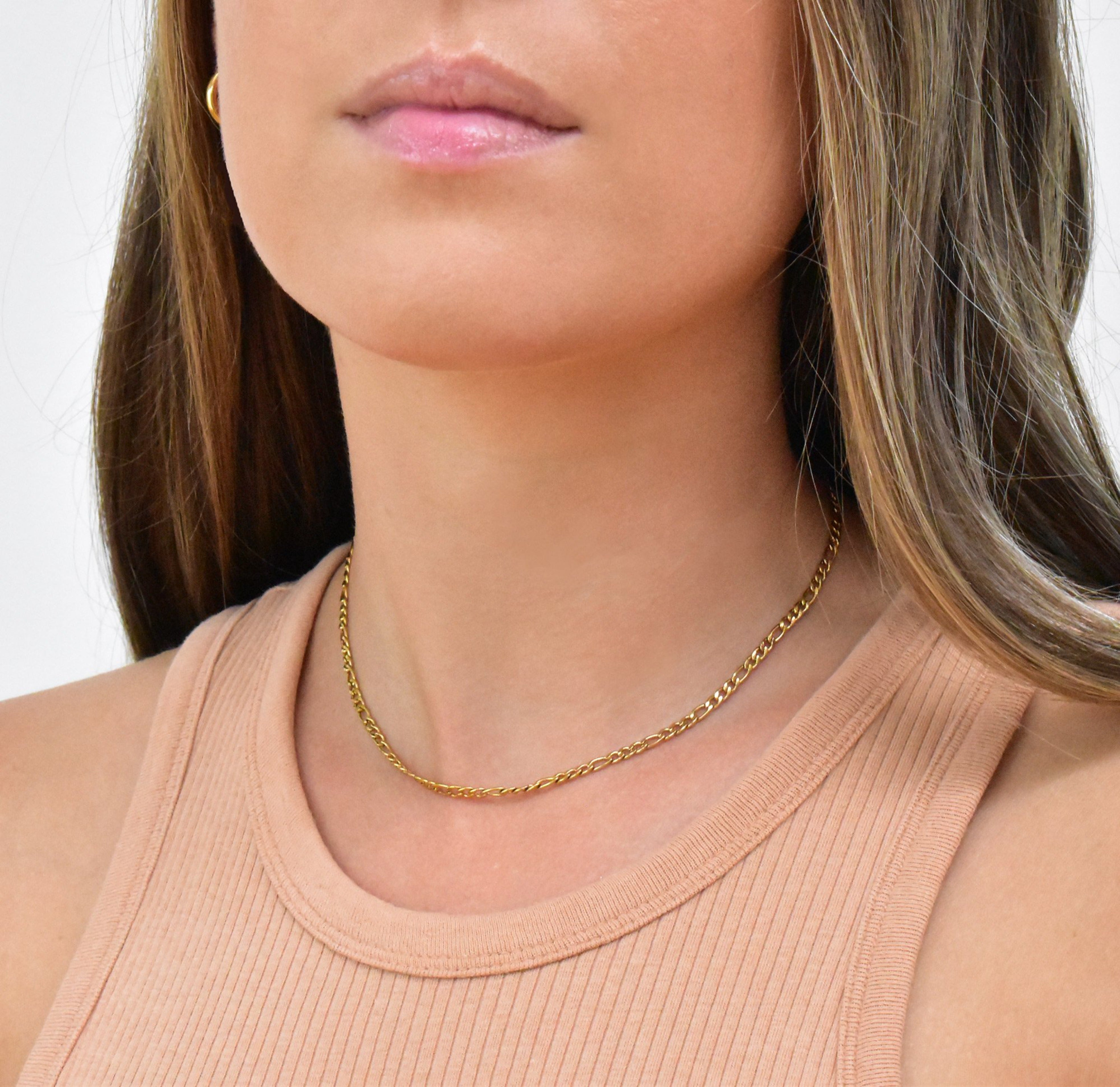 adjustable gold necklace waterproof