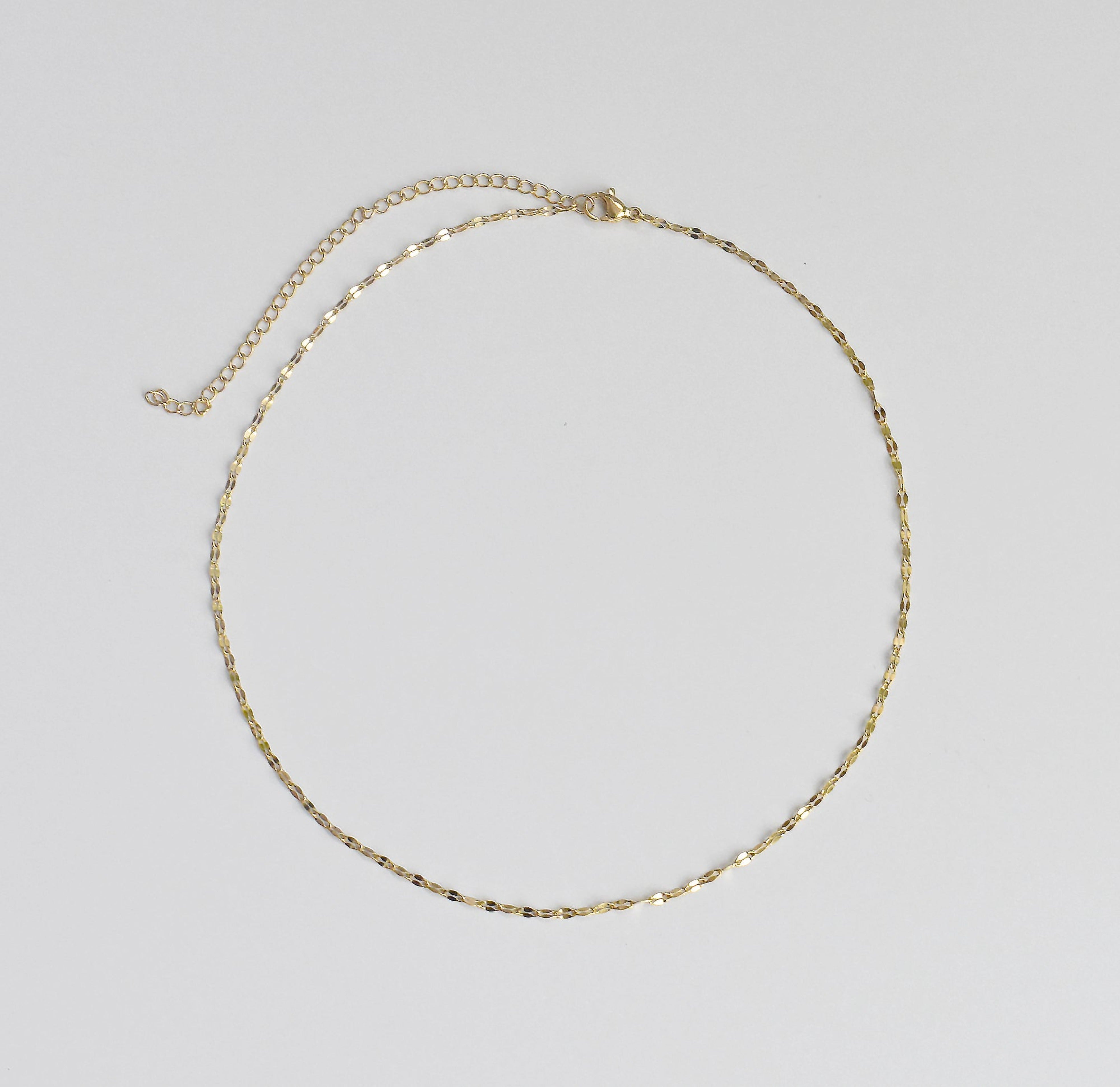 DAINTY GOLD LACE CHAIN NECKLACE WATERPROOF