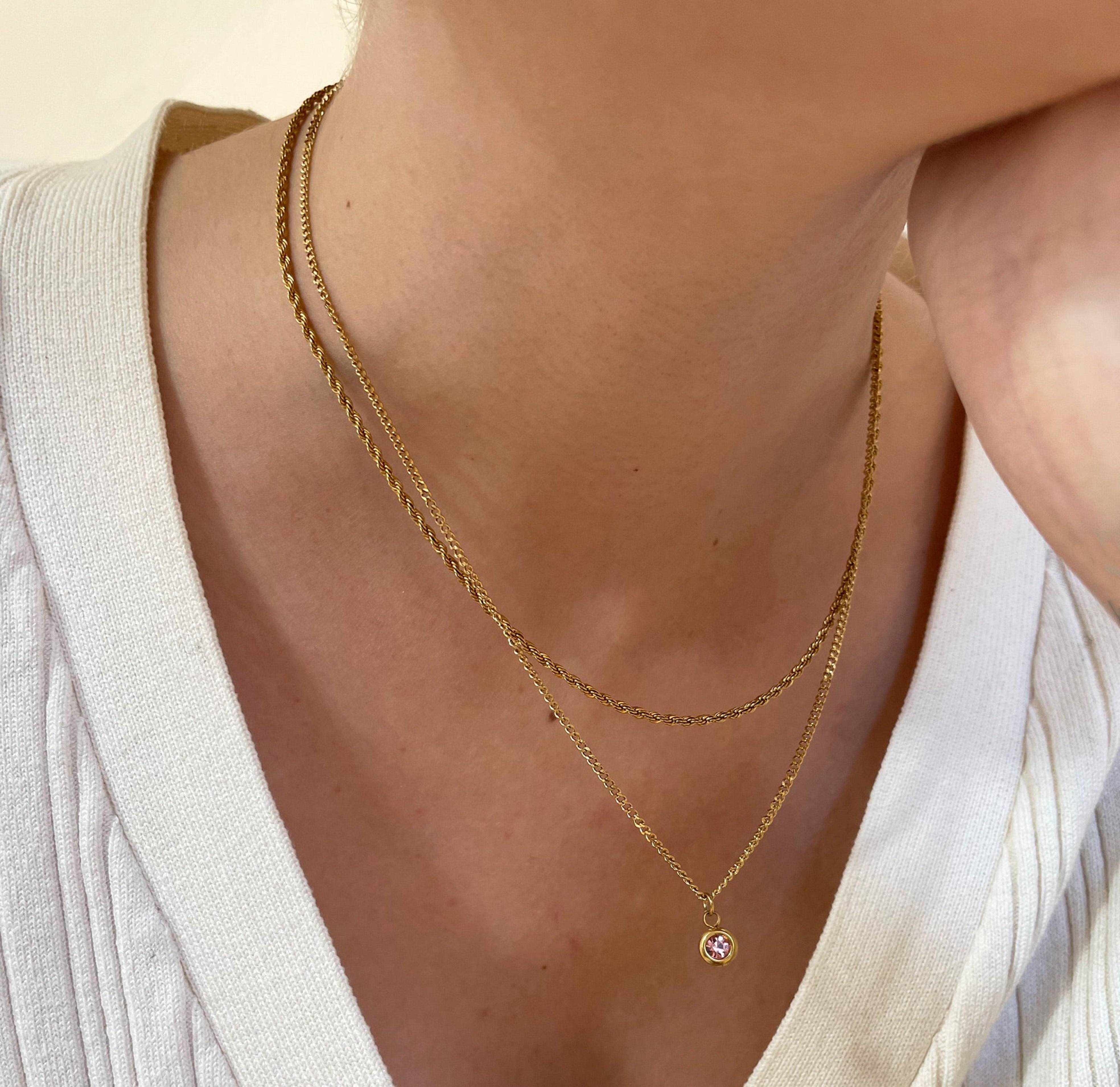dainty gold water resistant jewelry