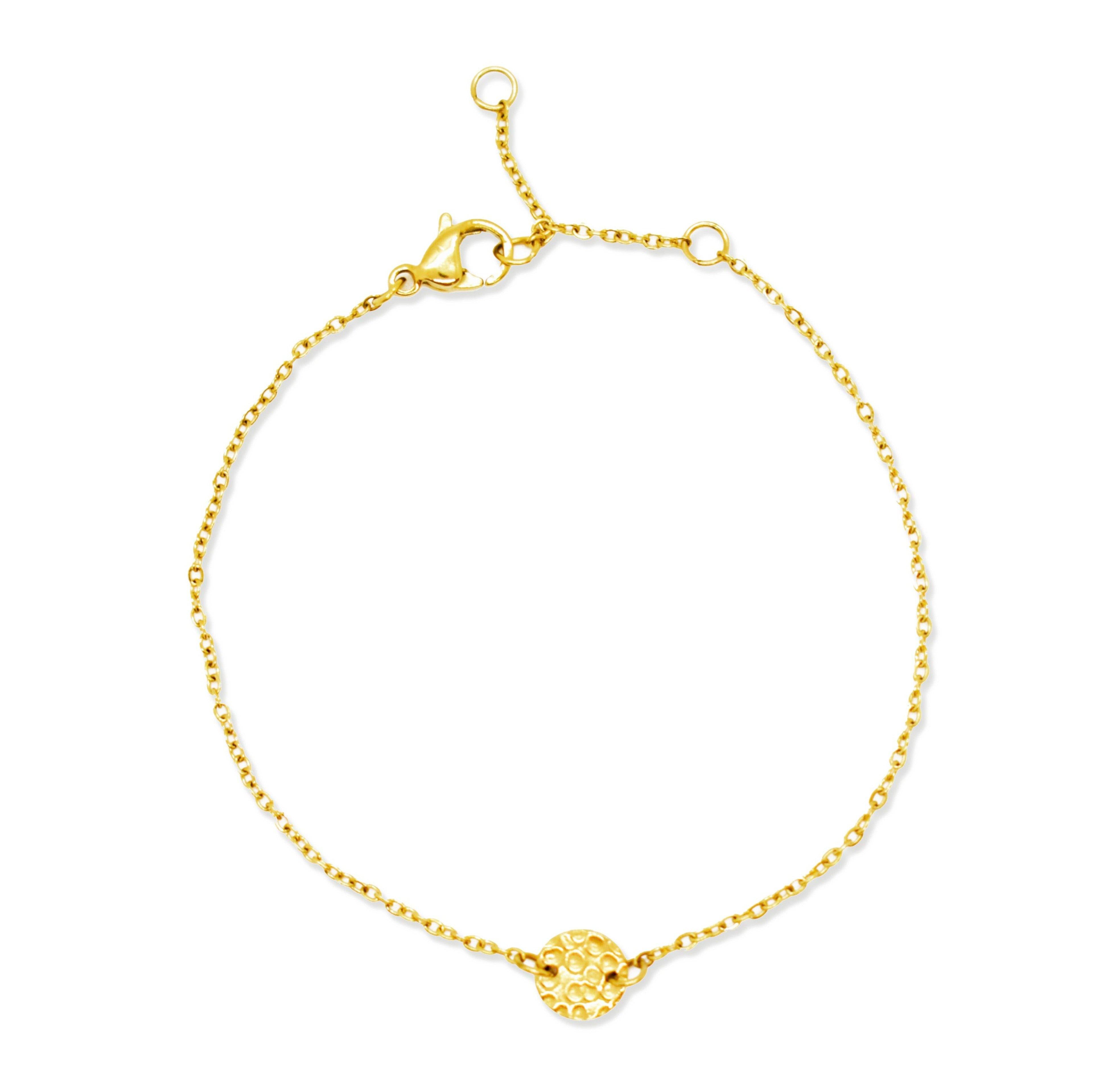 dainty disc bracelet