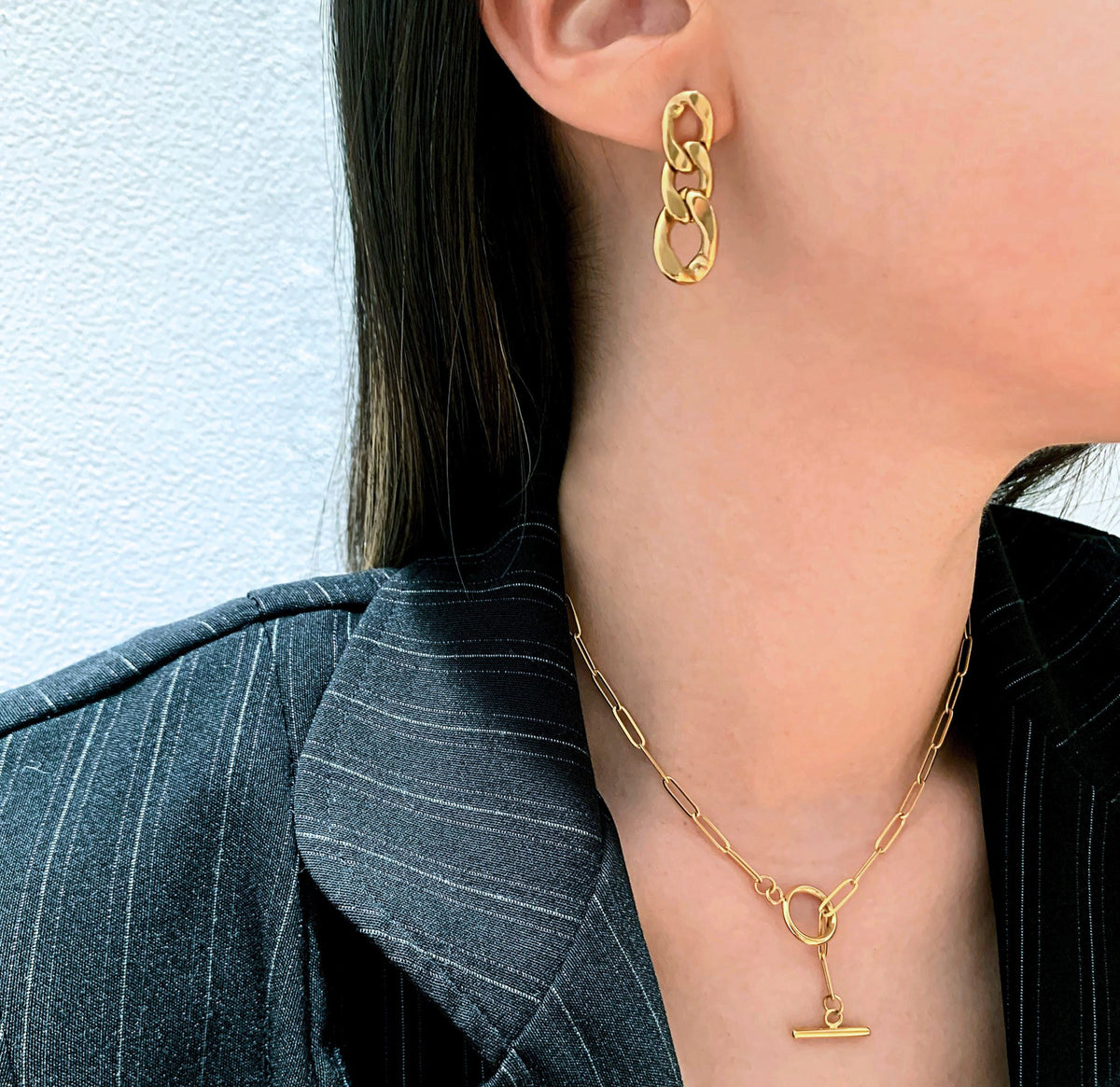 GOLD CHAIN EARRINGS