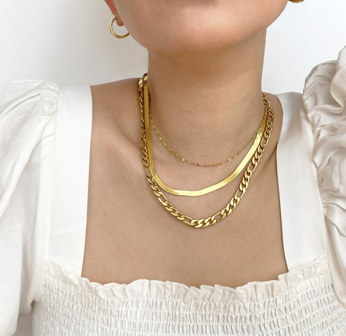gold snake chain necklace