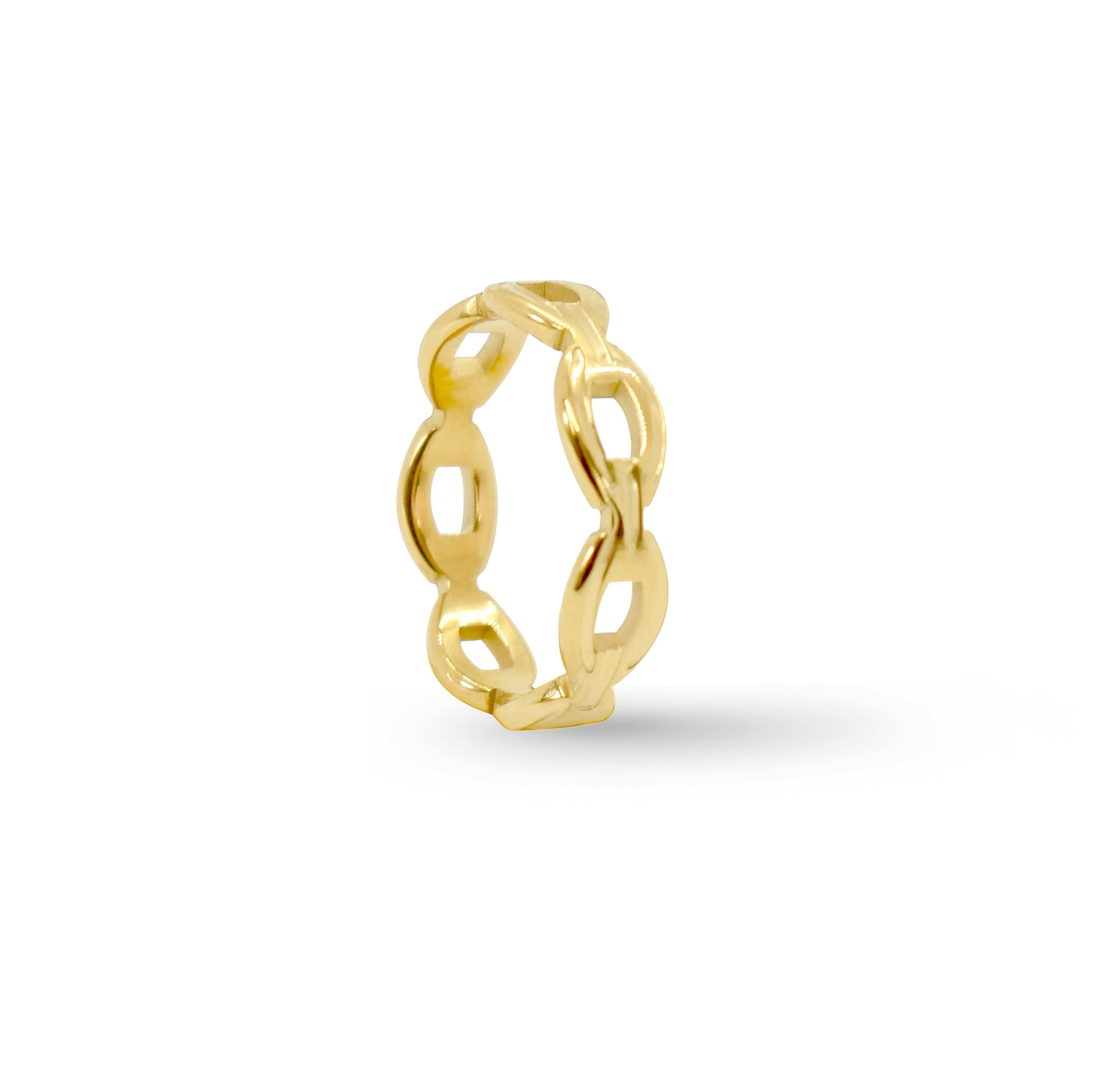 Dylan gold link chain ring, watereproof jewelry