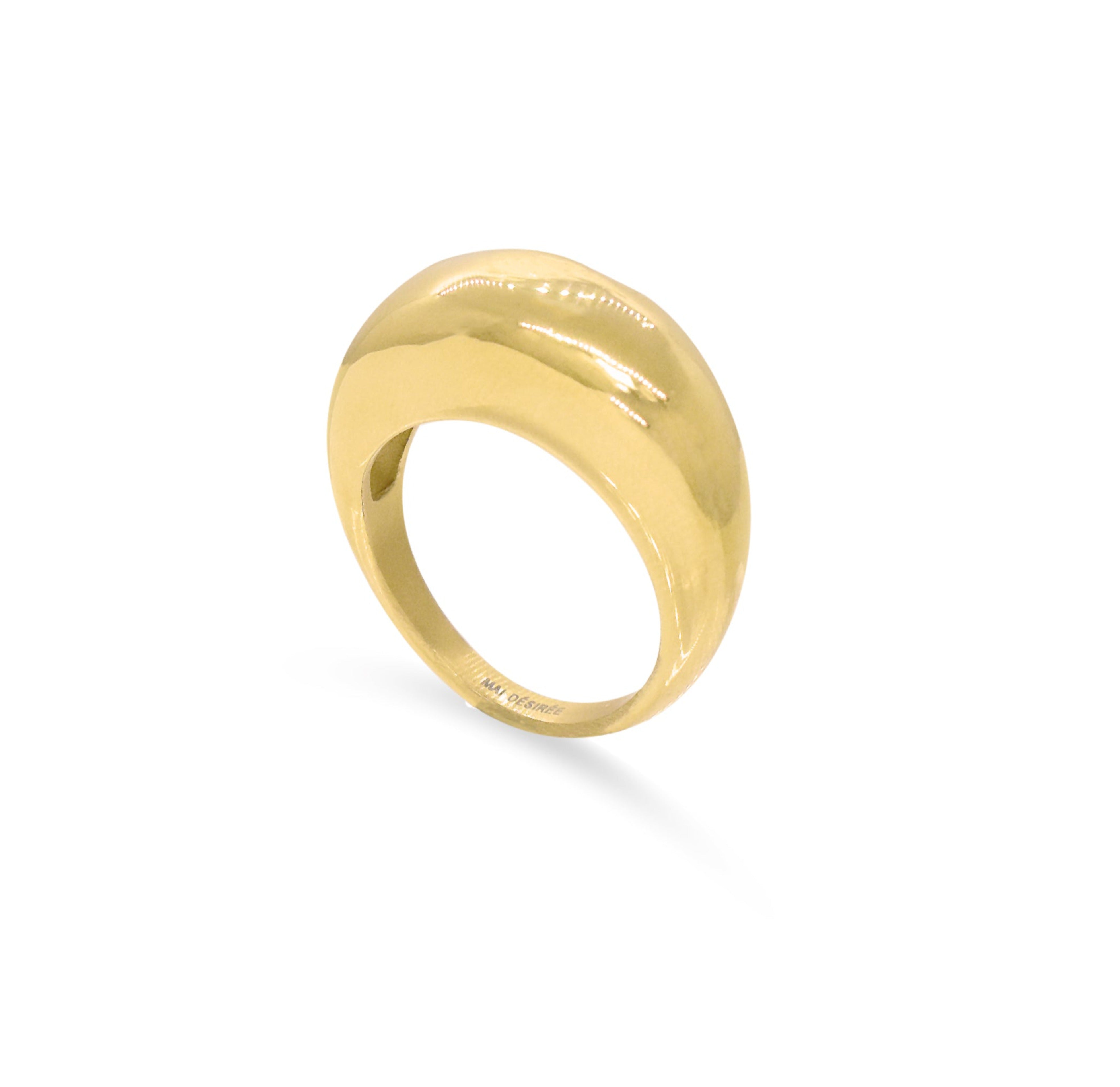 gold dome ring waterproof jewelry