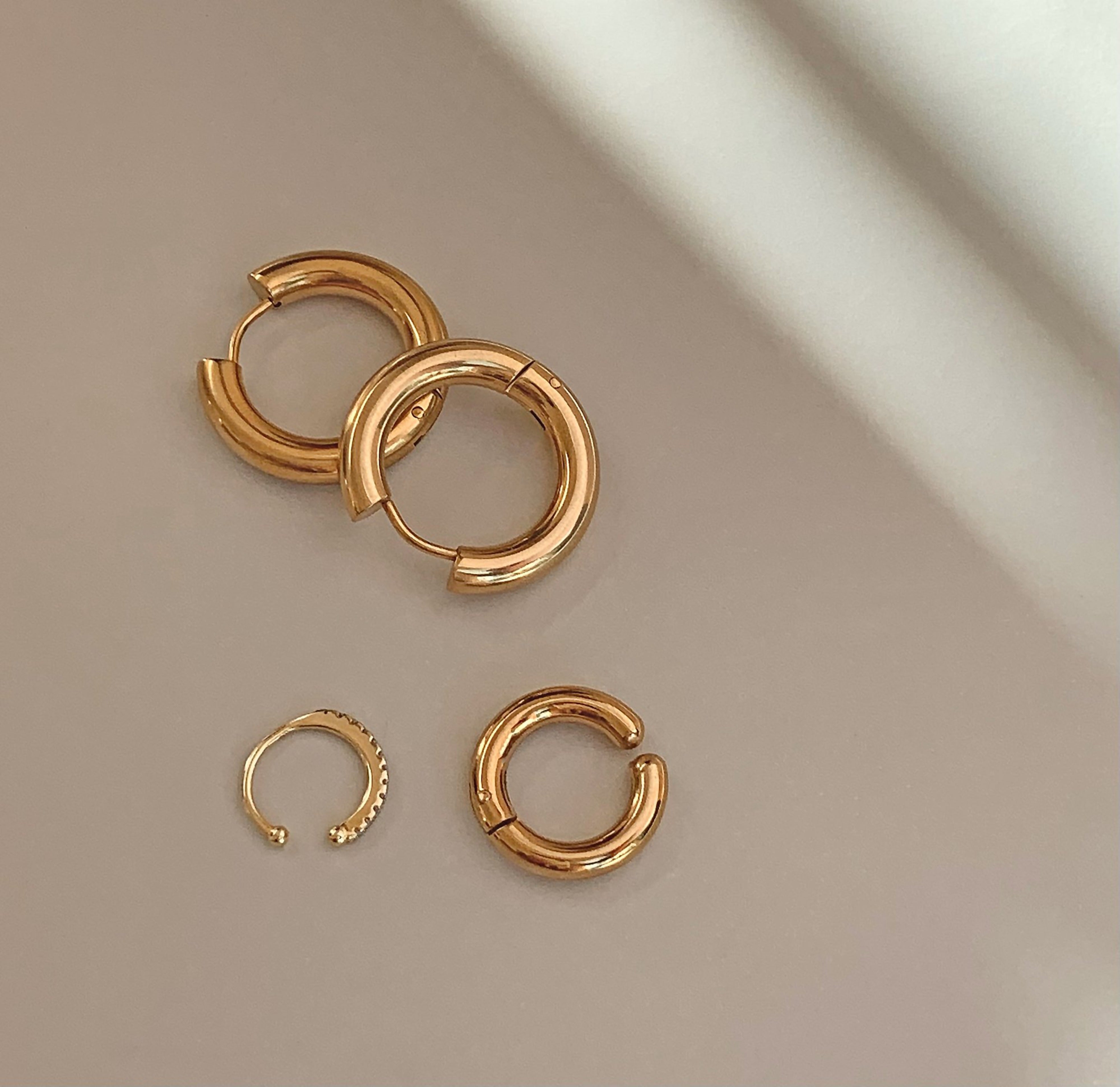 gold hoop earrings waterproof