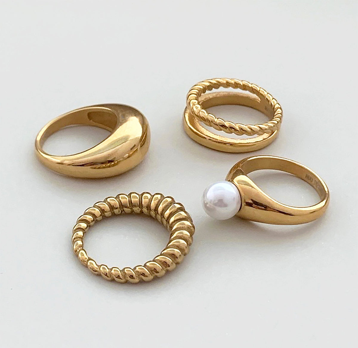 gold rings waterproof jewelry