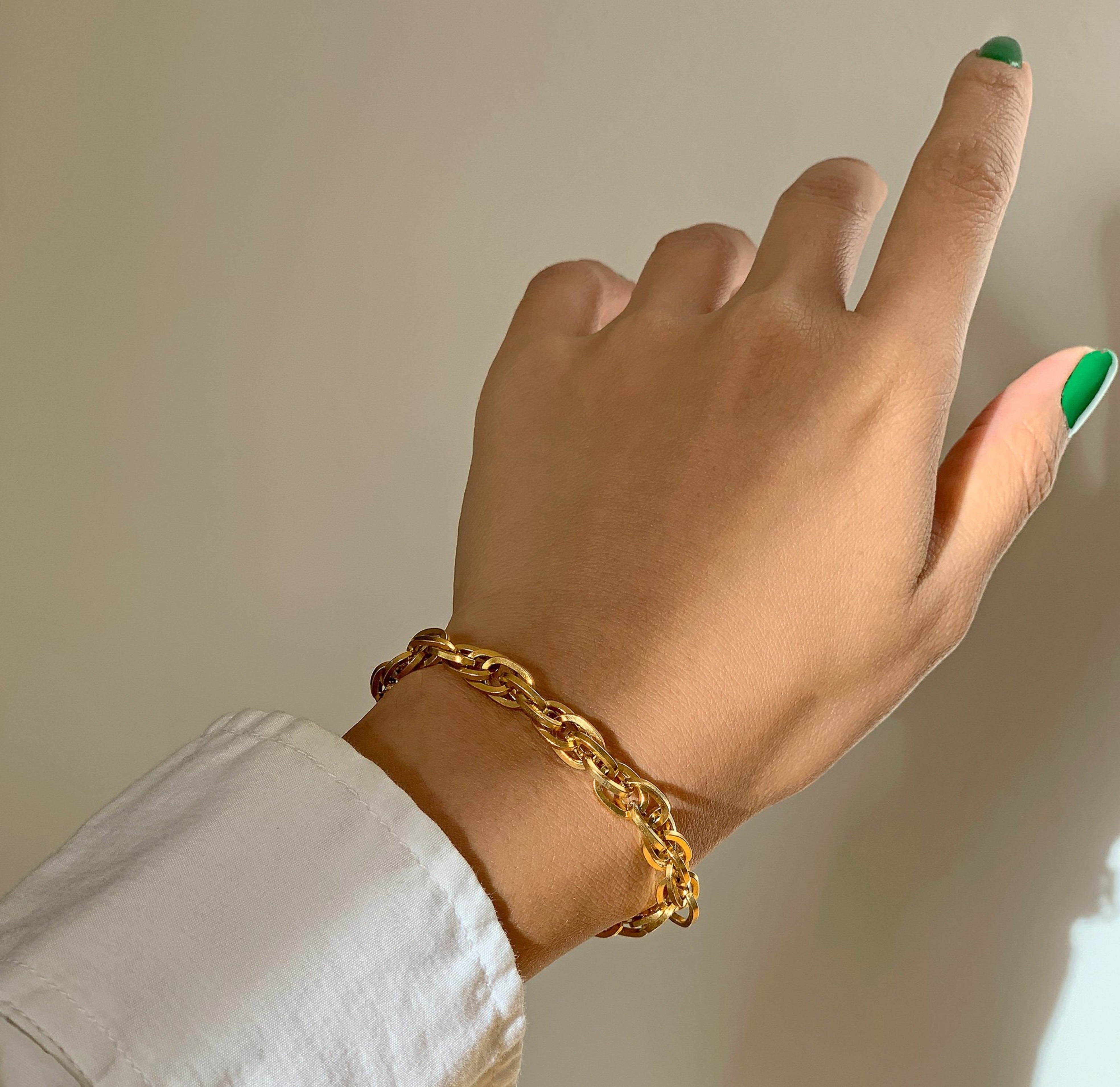 gold rope chain bracelet waterproof jewelry
