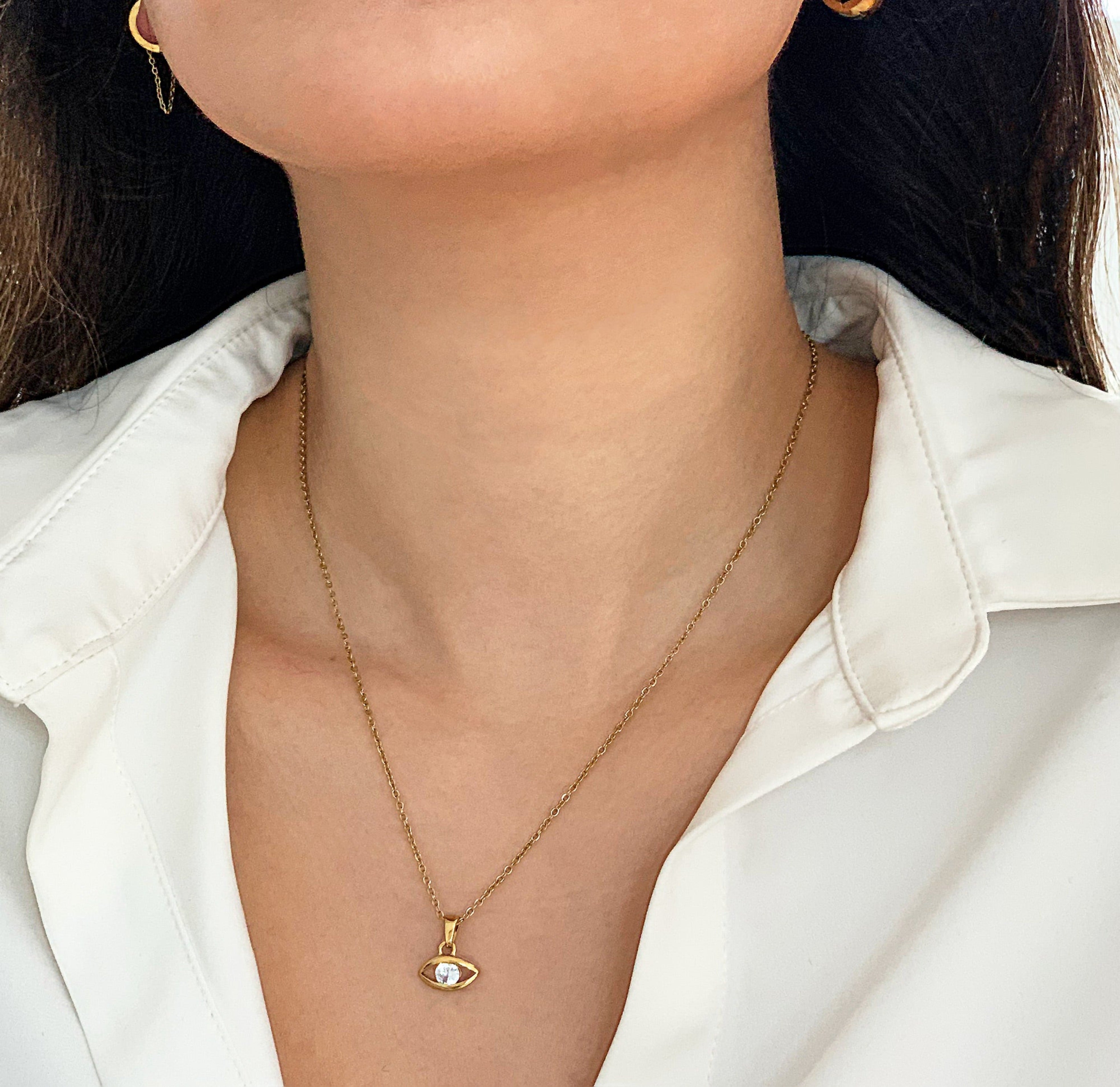 DAINTY EVIL EYE NECKLACE