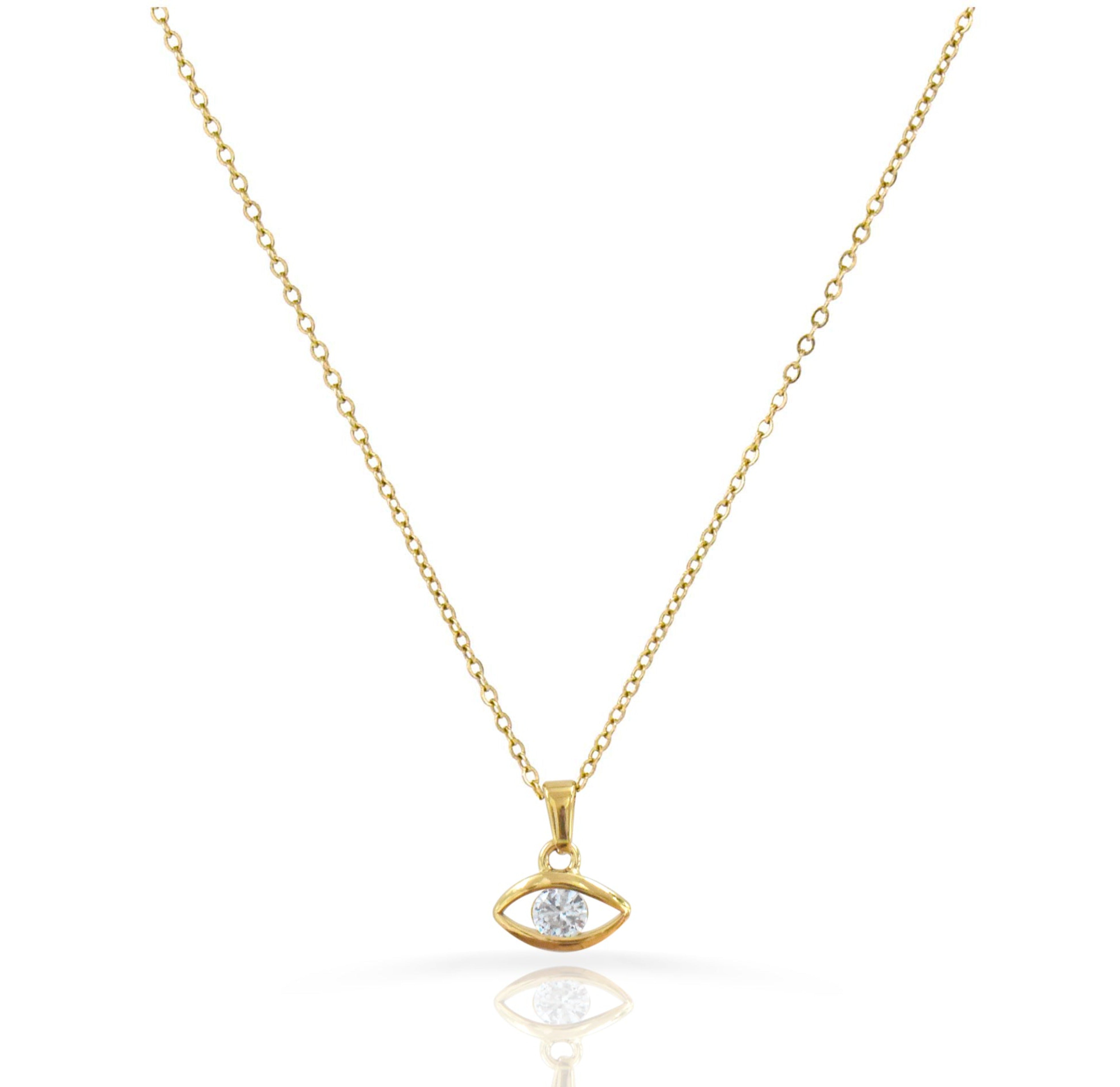 EVIL EYE PENDANT NECKLACE WATERPROOF