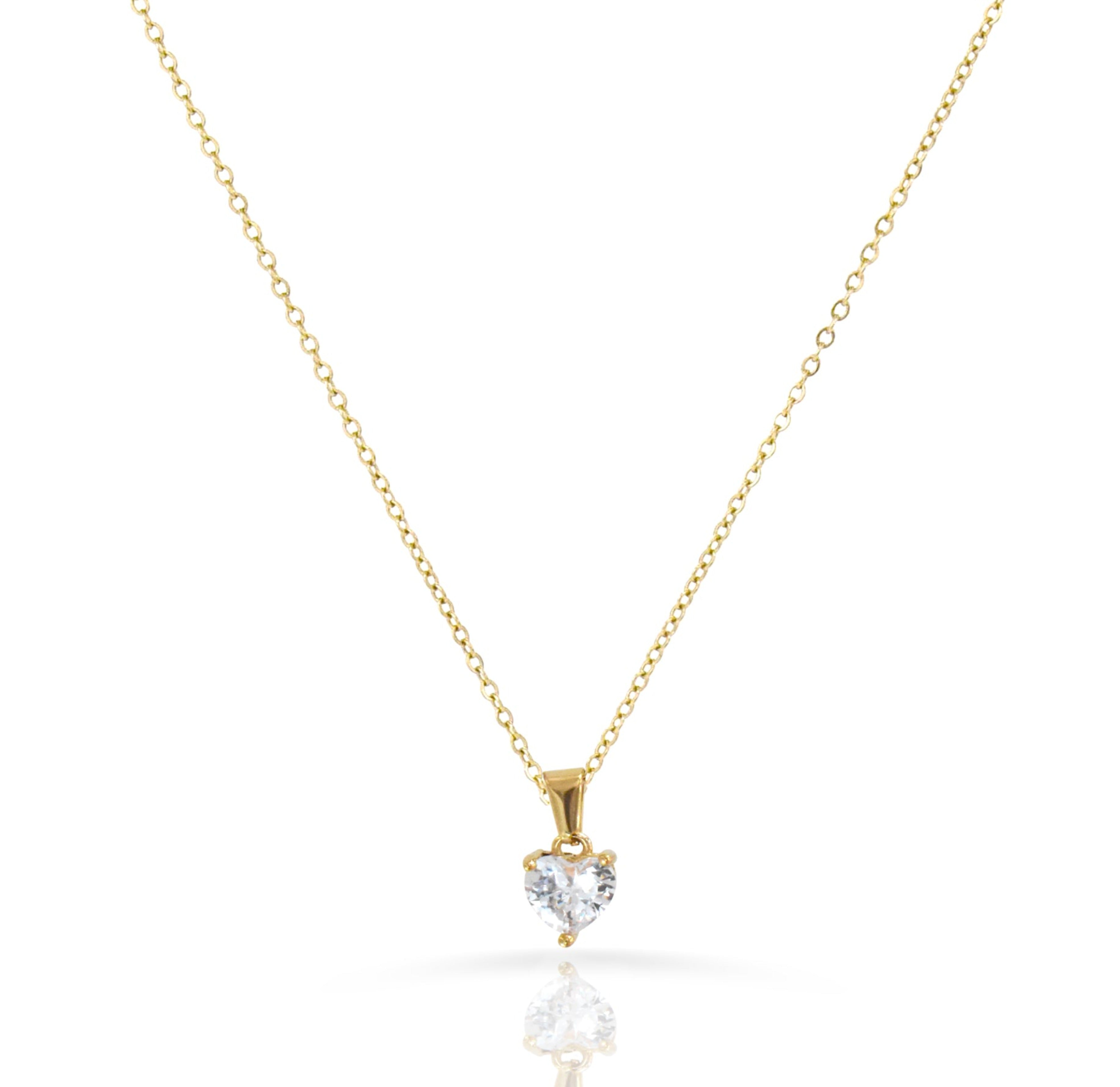 HEART DIAMOND PENDANT NECKLACE