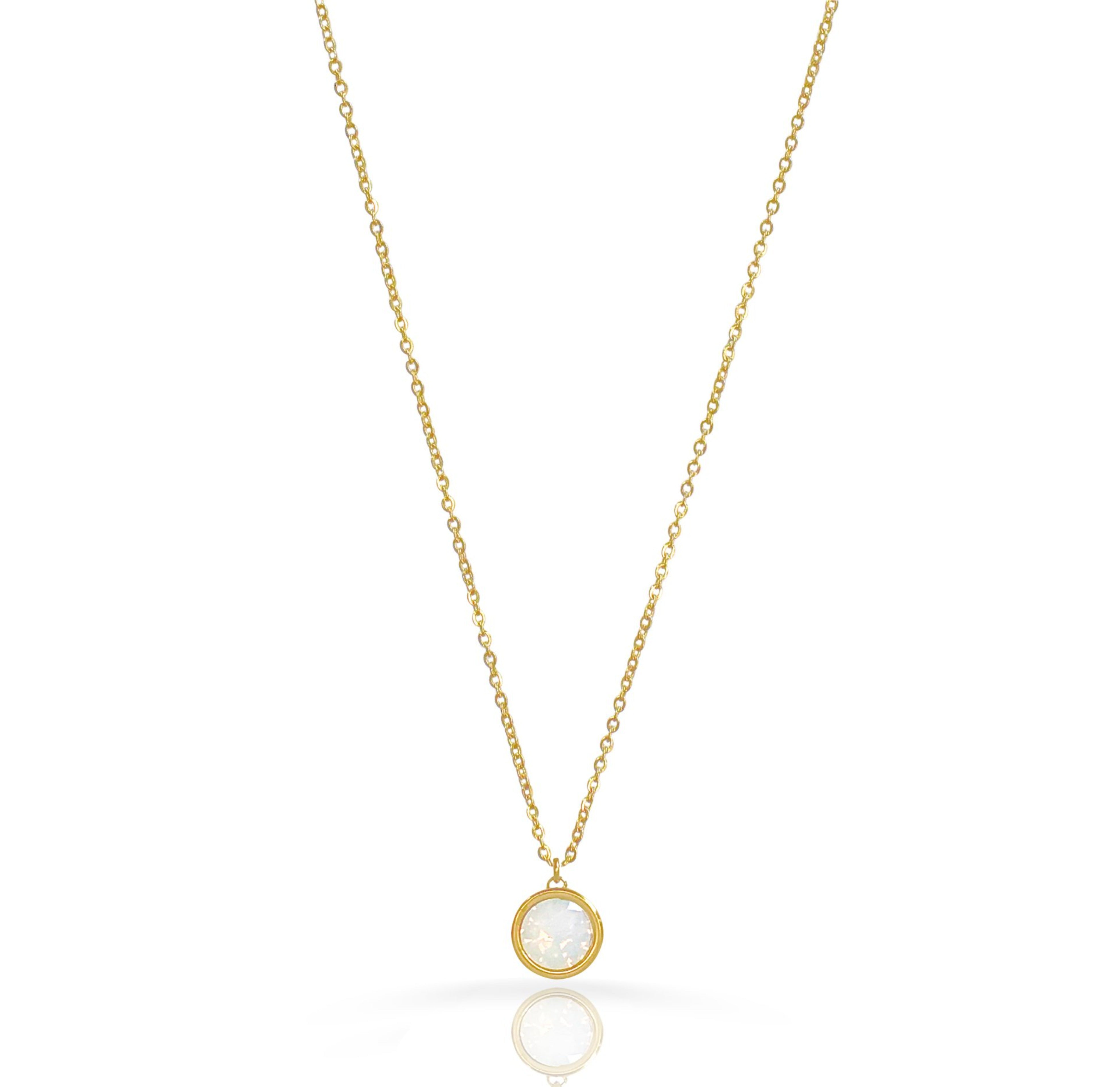 OPAL PENDANT NECKLACE WATERPROOF JEWELRY