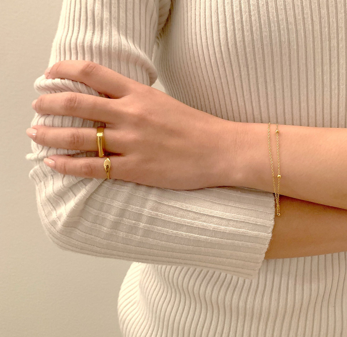 gold dome ring 18k