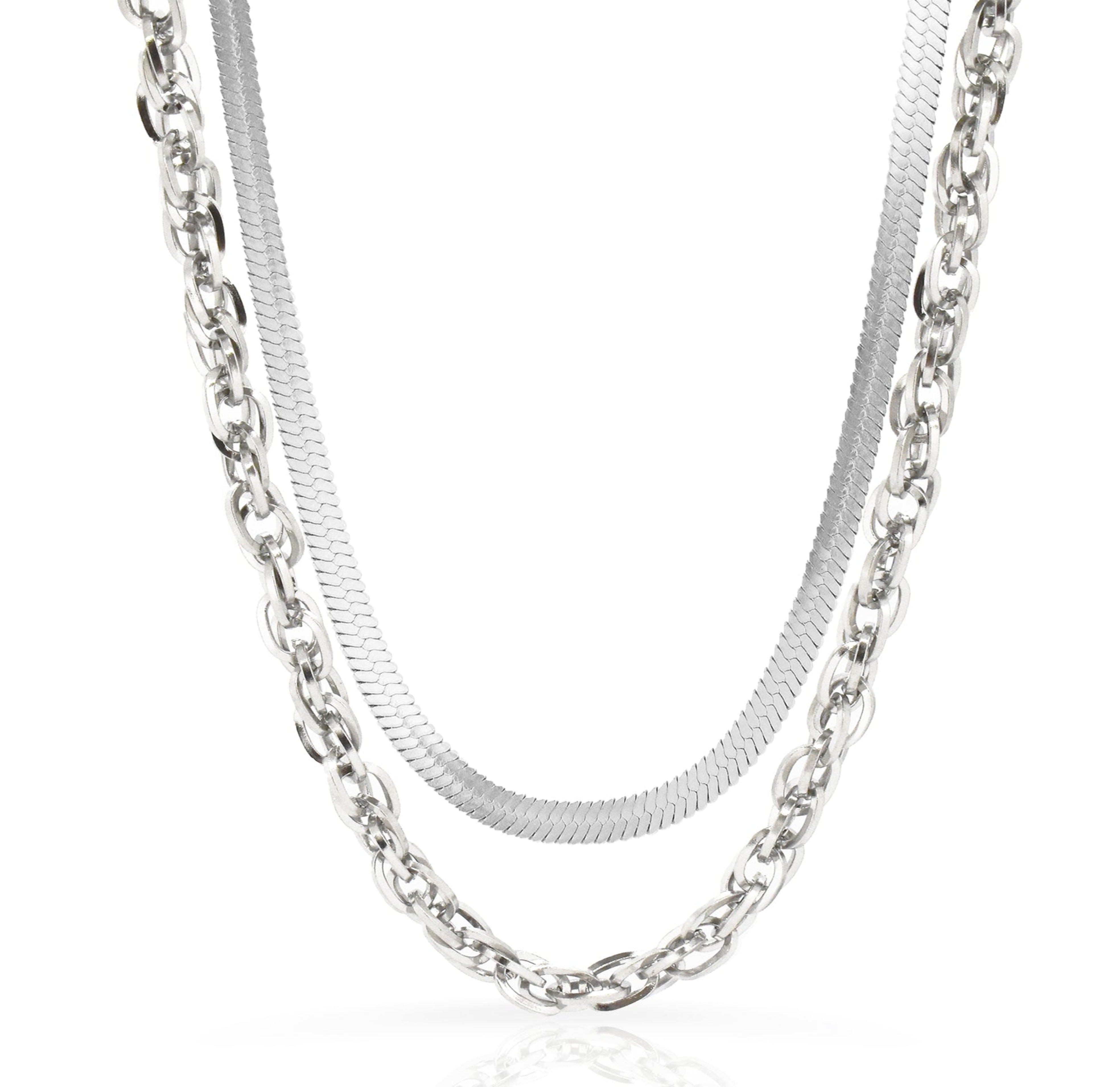 silver chain necklace waterproof jewelry