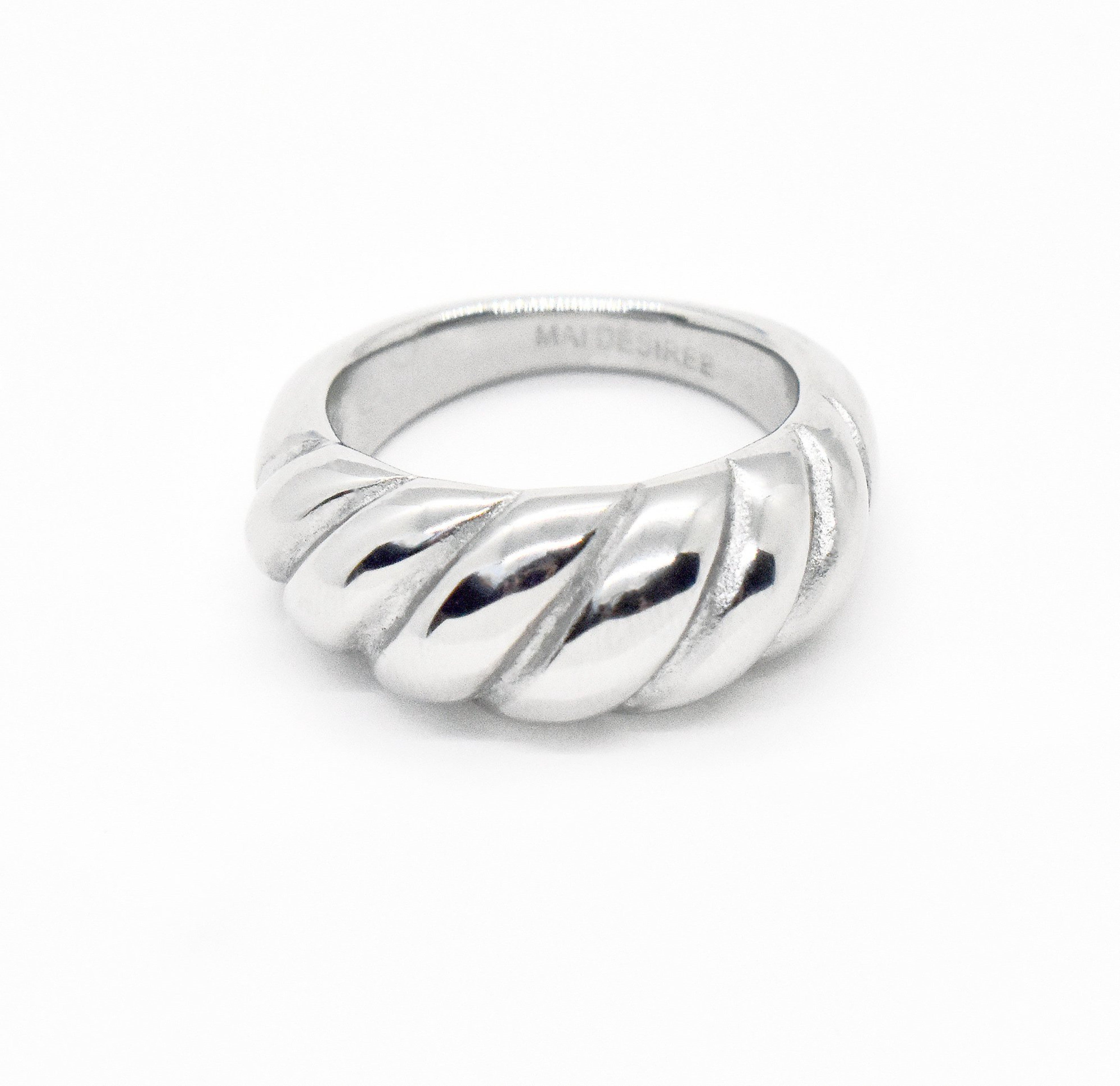 silver croissant ring