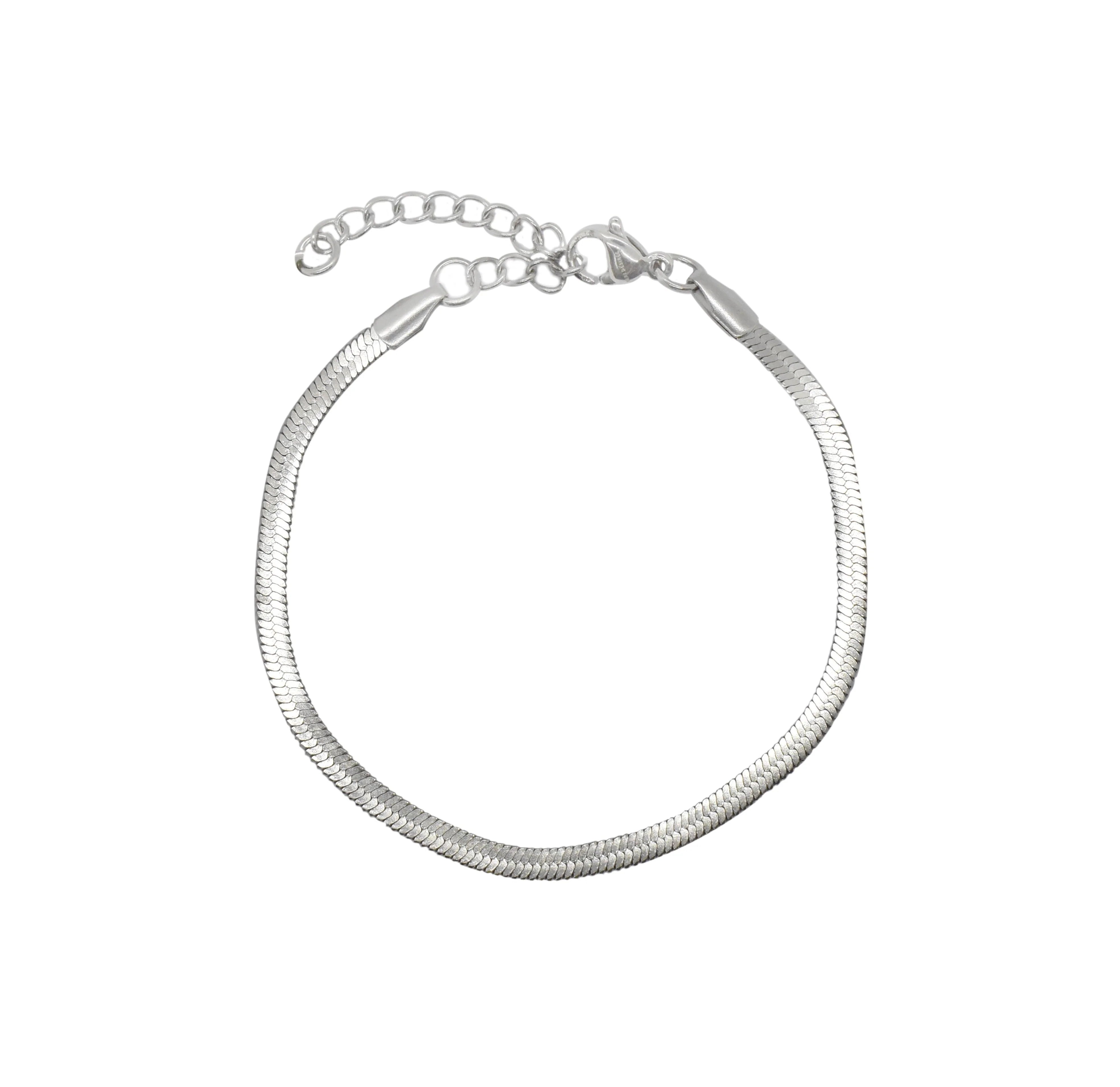 silver snake chain bracelet