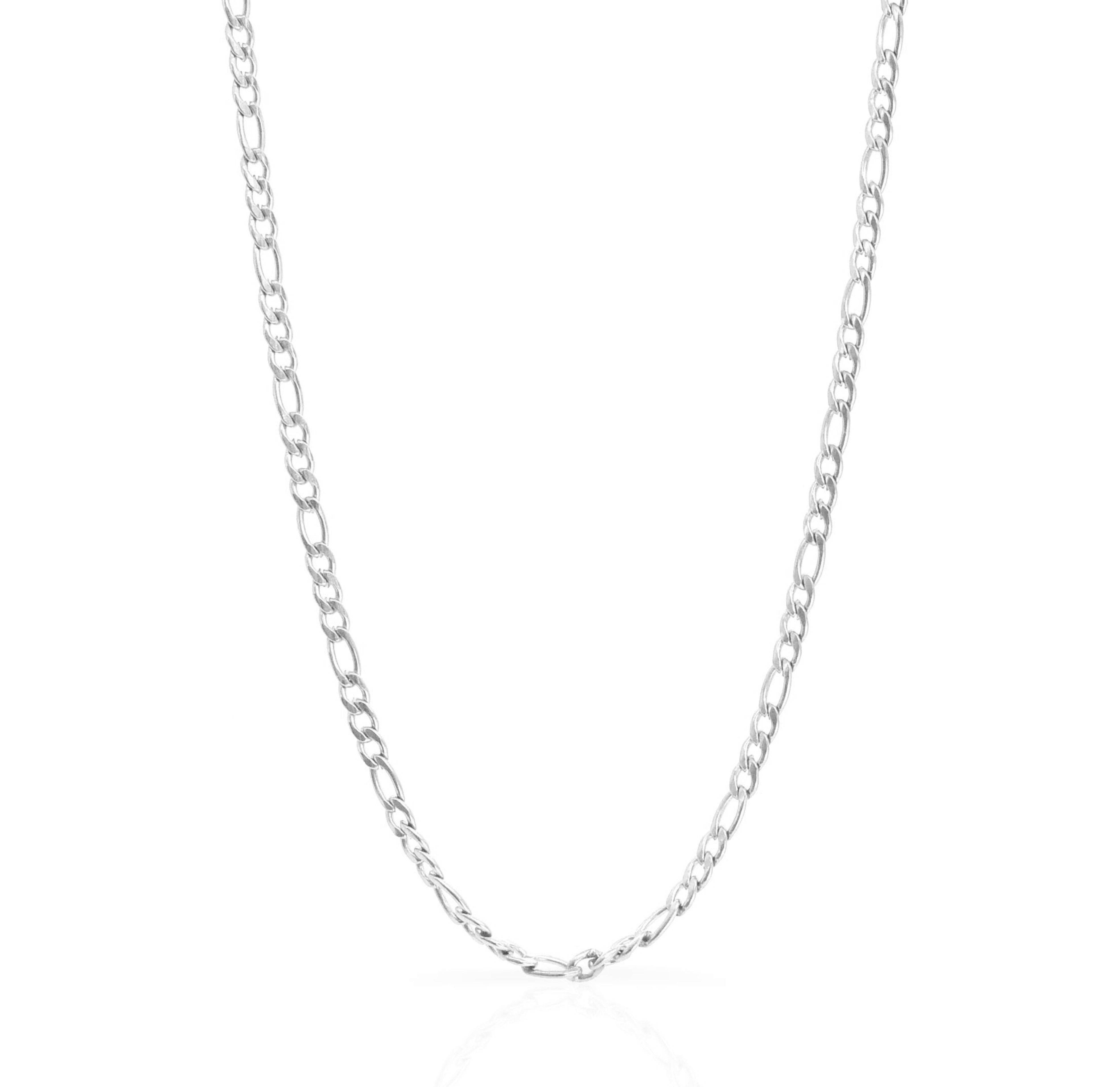 BOBBI SILVER FIGARO CHAIN NECKLACE