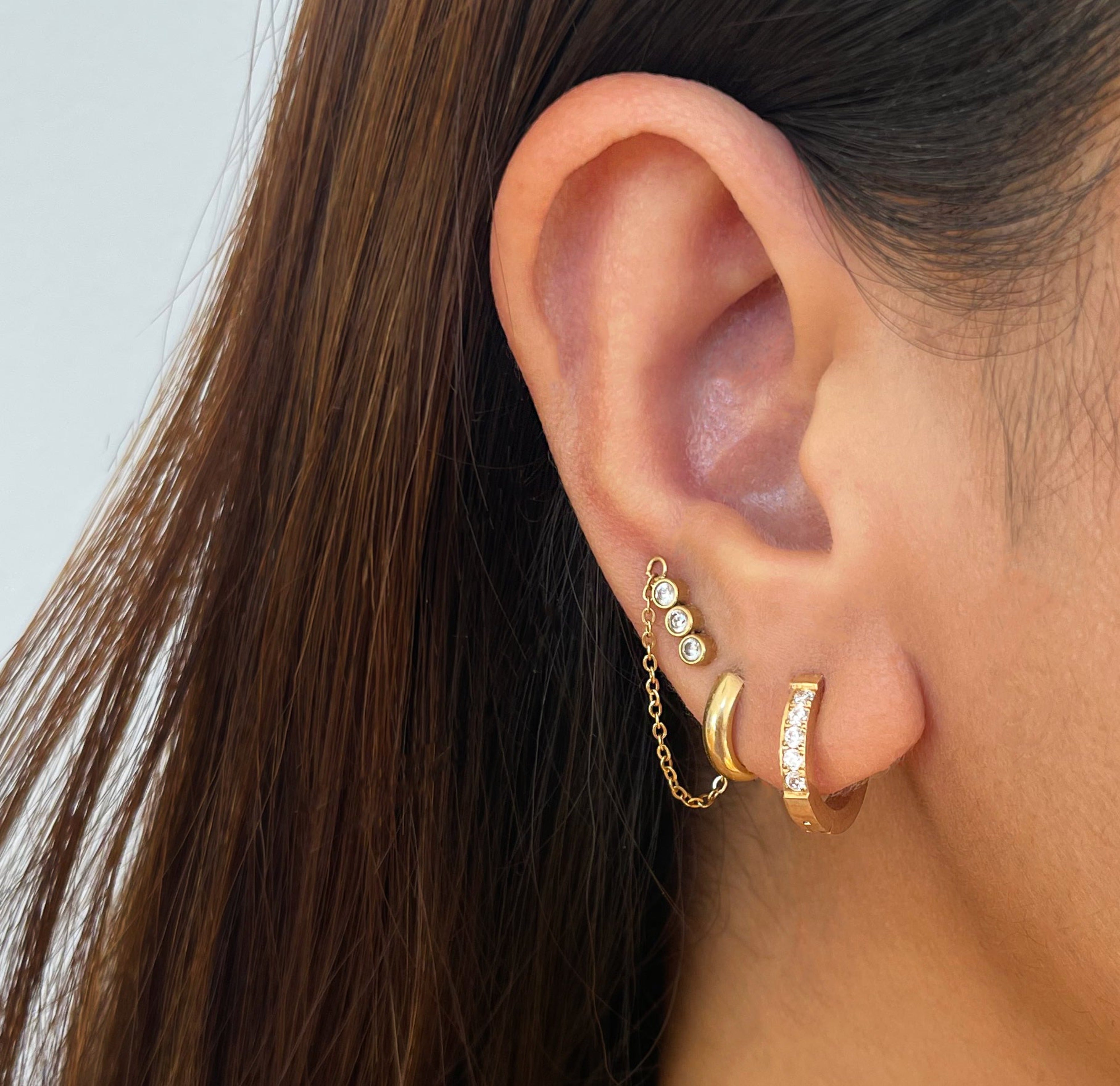 gold earrings waterproof jewelry