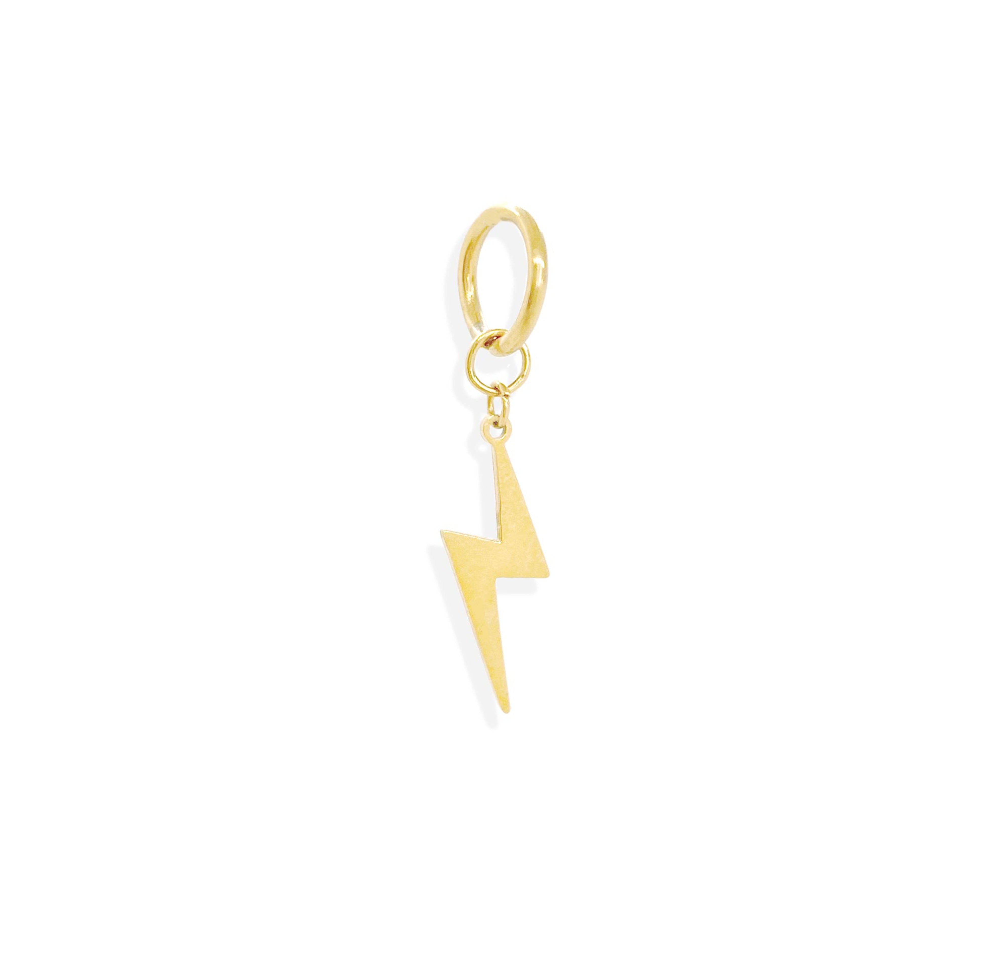 gold dainty thunder bold charm