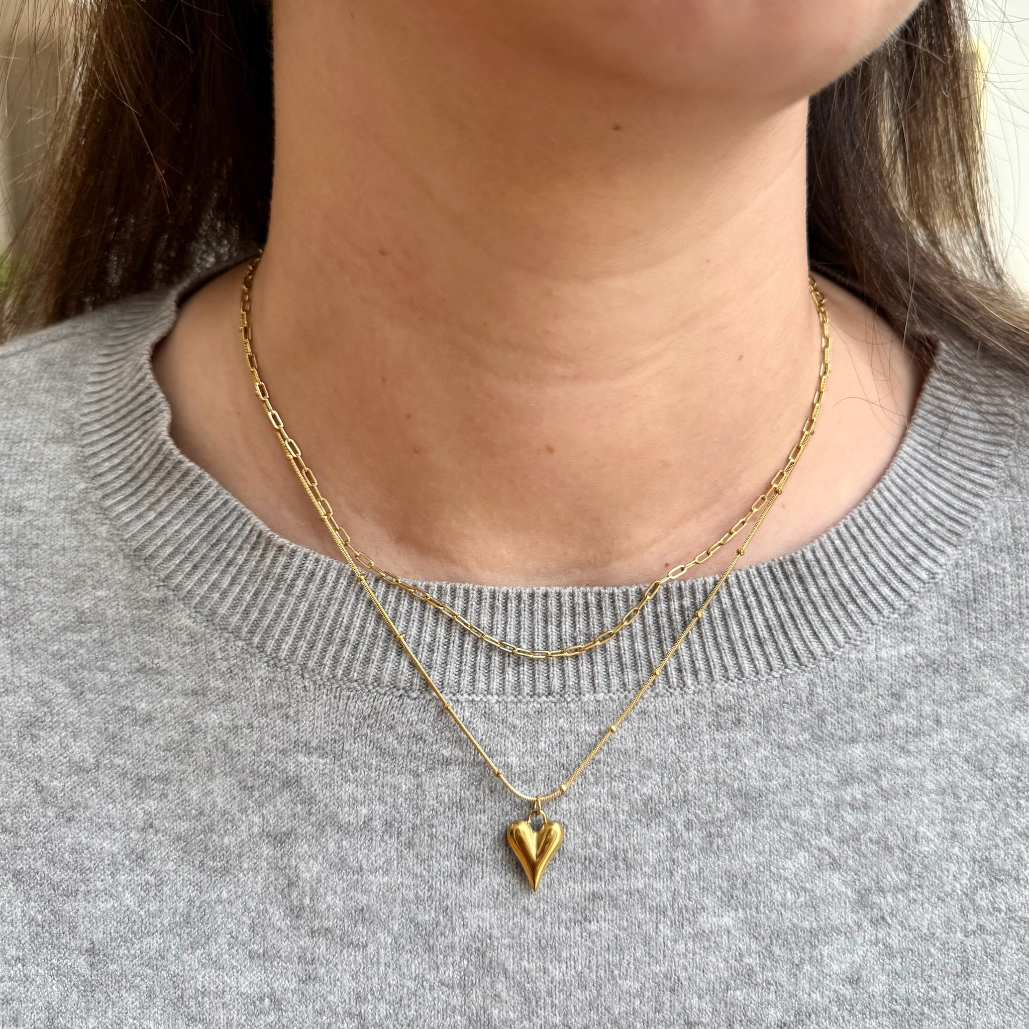 ALEX GOLD DAINTY BABY PAPERCLIP CHAIN NECKLACE