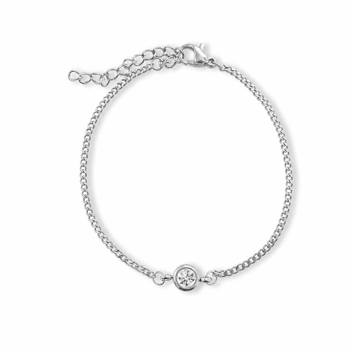 silver april brithstone bracelet