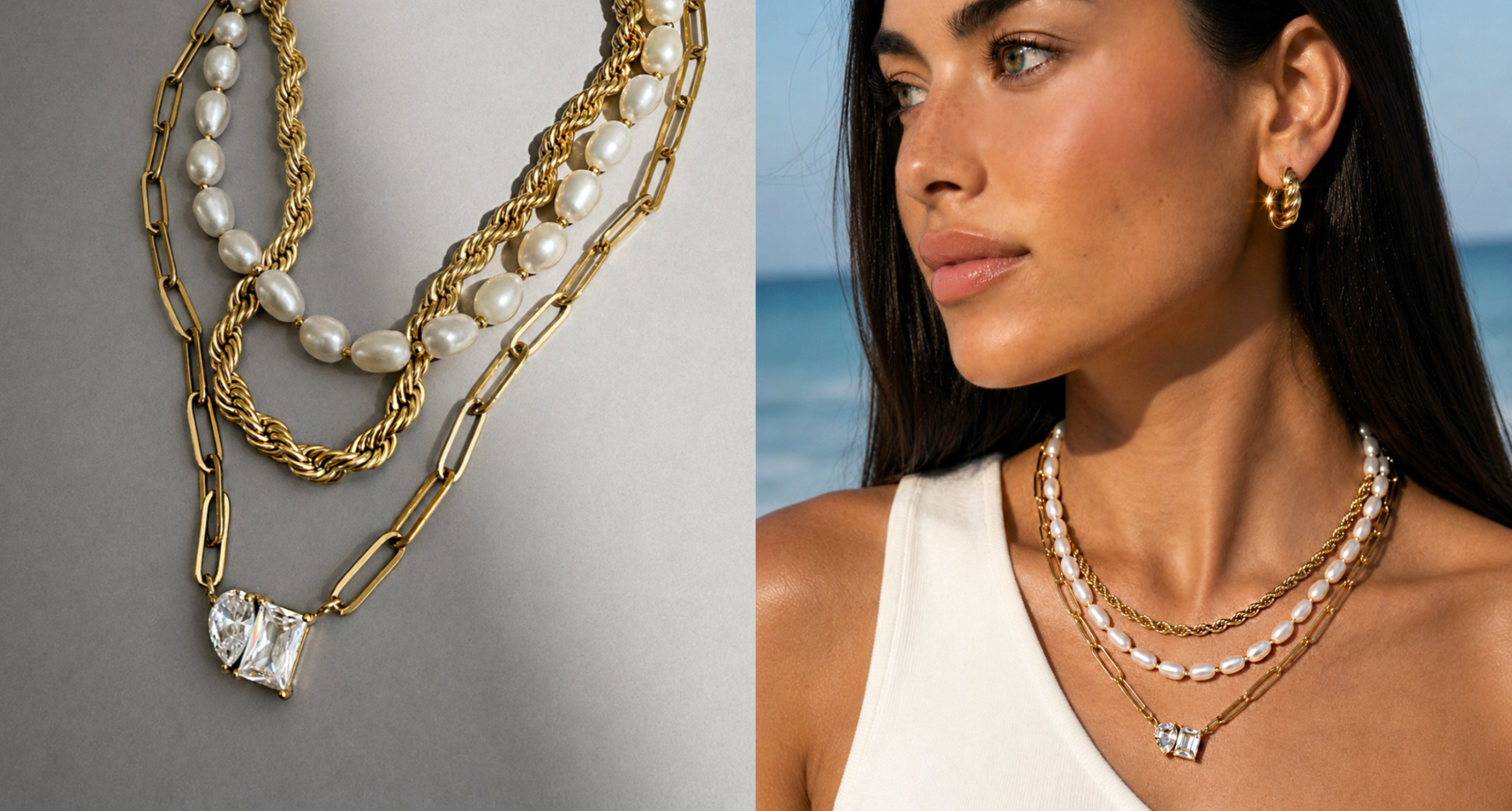 Summer 2026 waterproof gold and silver jewelry collection