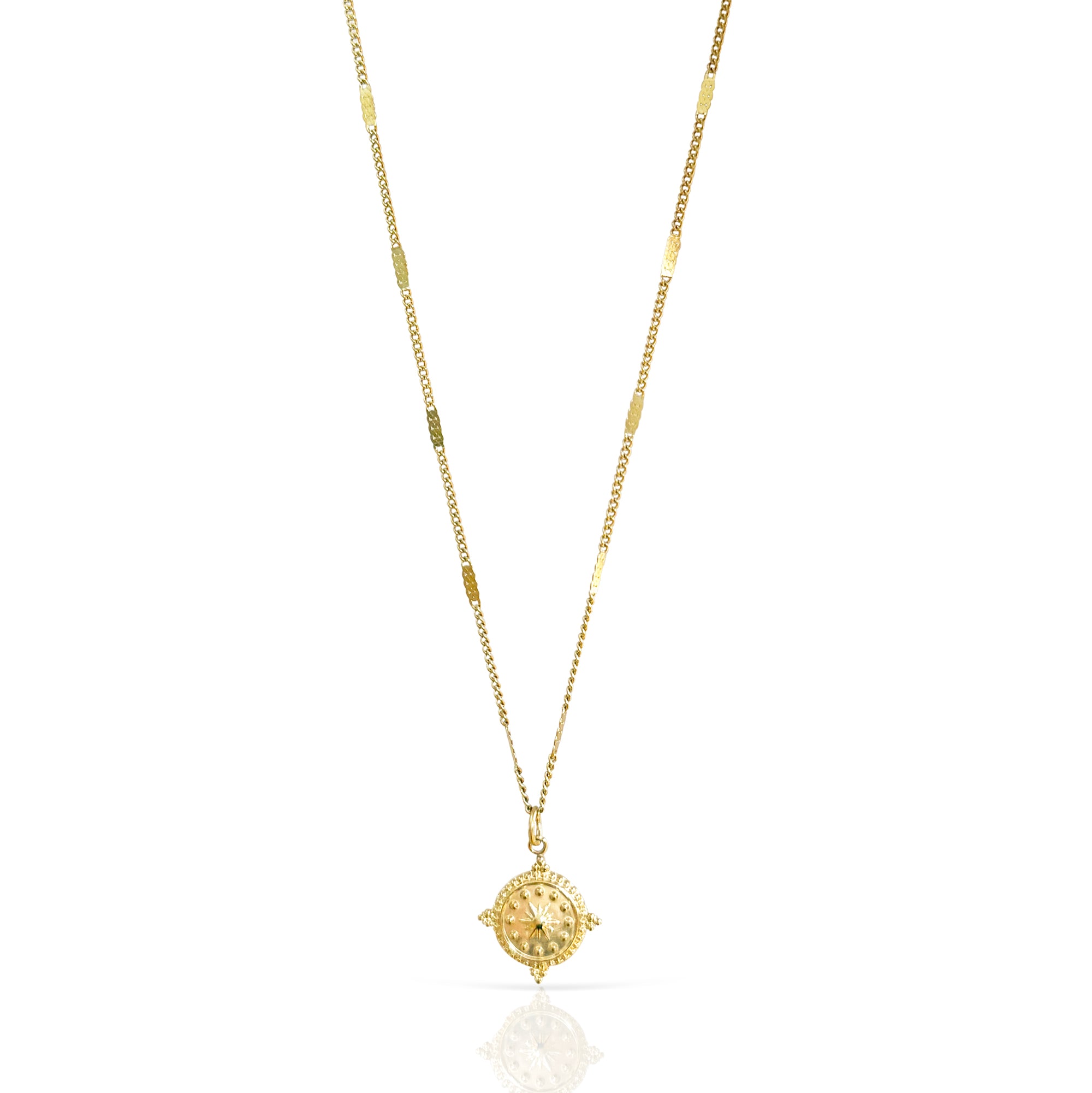 FREYA DAINTY GOLD COMPASS PENDANT NECKLACE