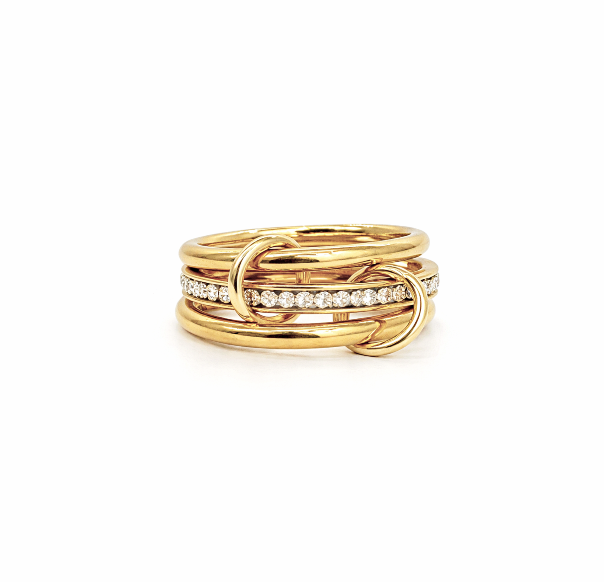 RIO GOLD LINKED ETERNITY STACKED RING