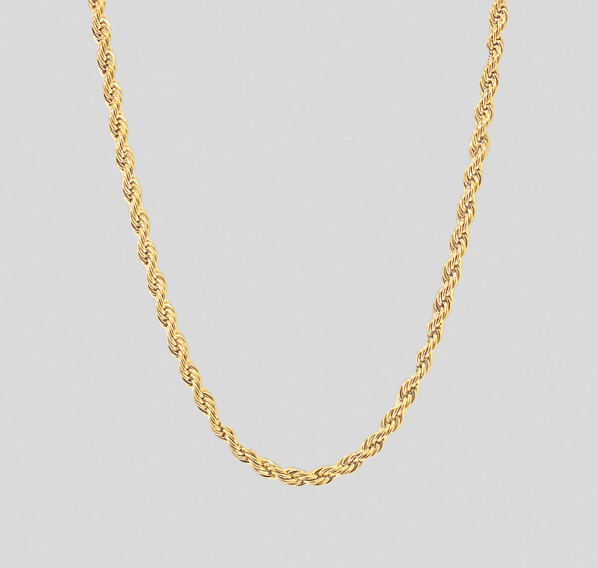 gold rope chain necklace mens waterproof jewelry