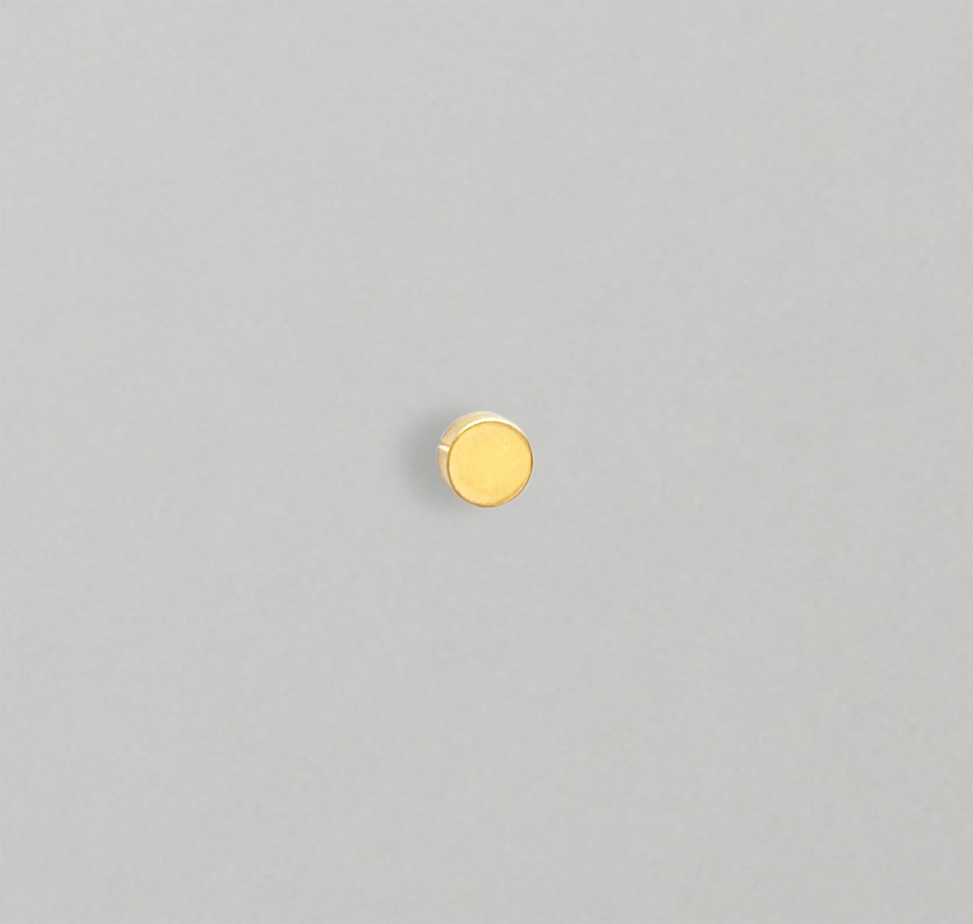 gold round circle earring mens waterproof jewelry