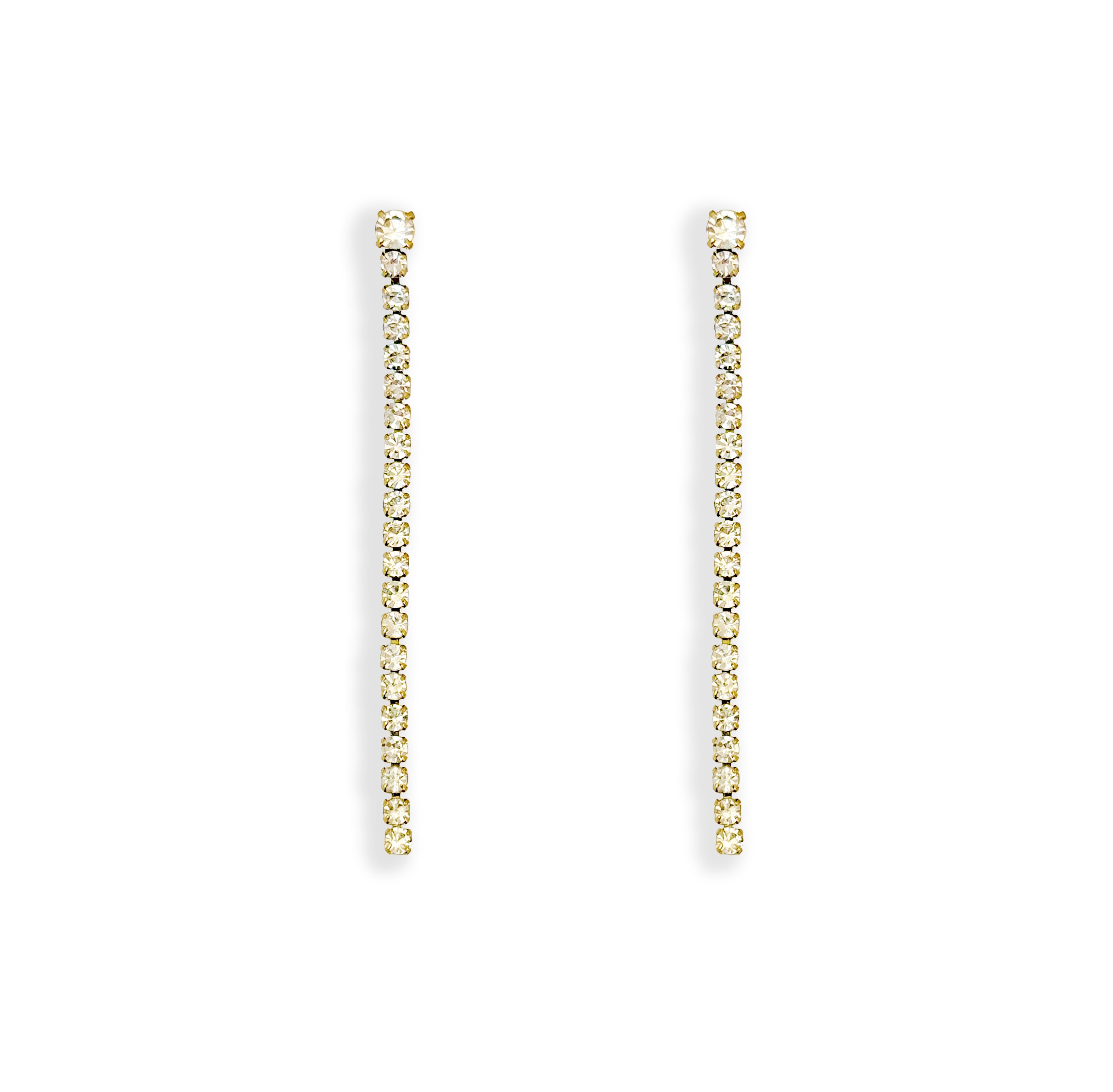 SKYLER GOLD TENNIS DROP EARRINGS