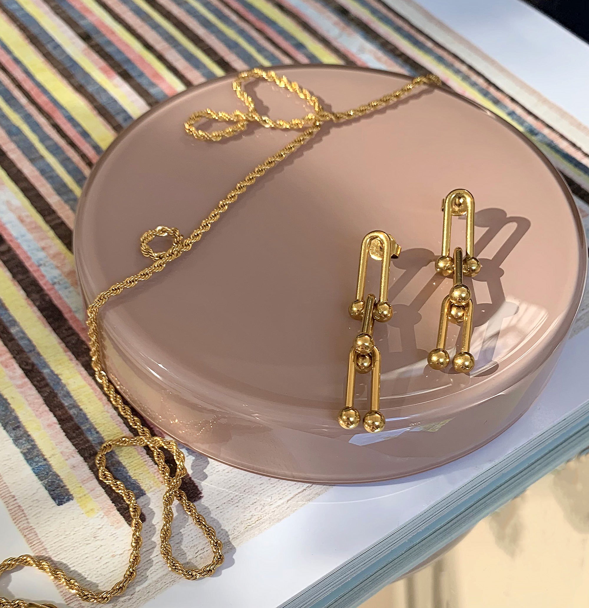 thin gold rope chain waterproof jewelry