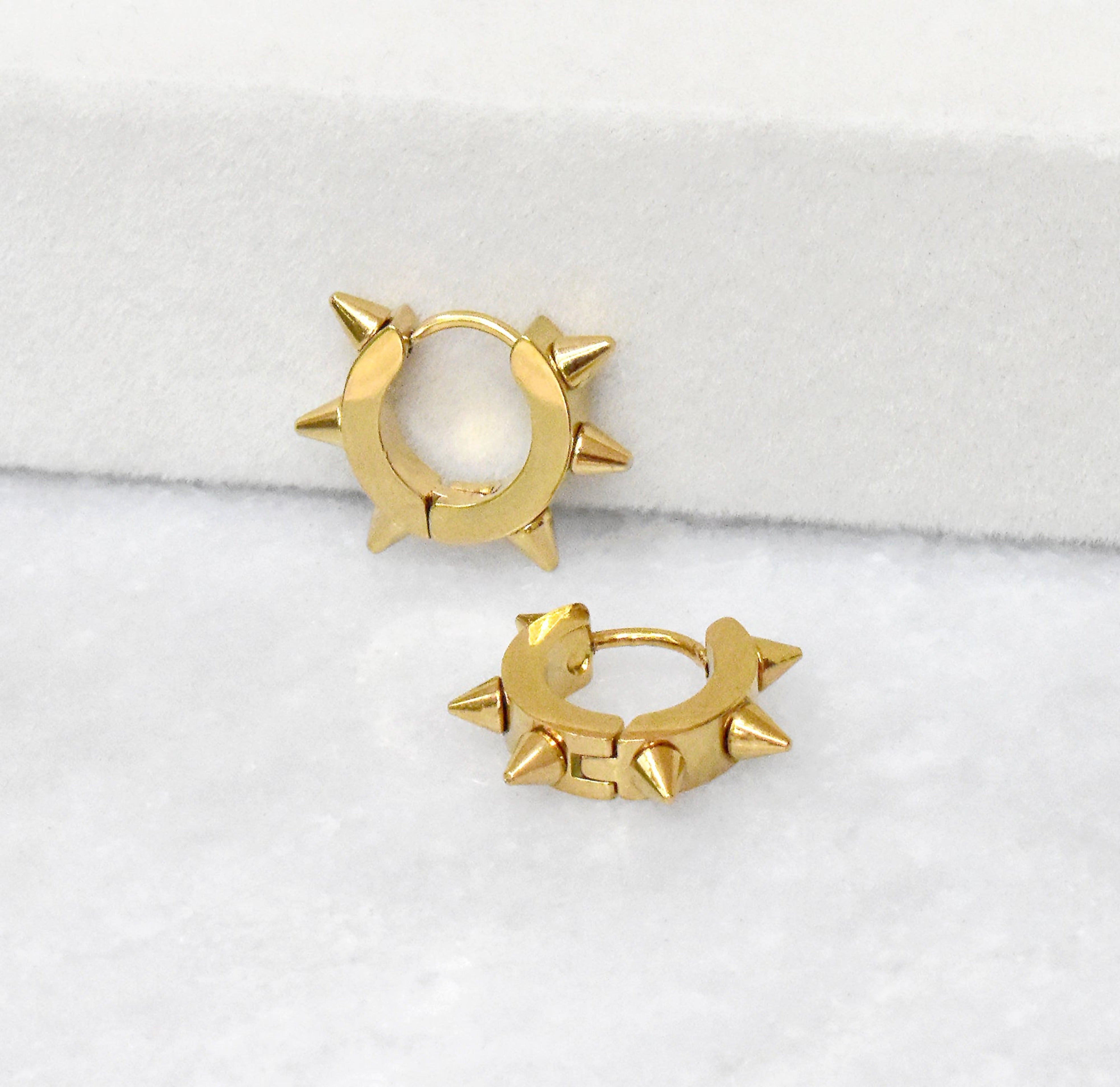 AMANDA PEARL // 14K Quill Spike Stud Earrings - Small