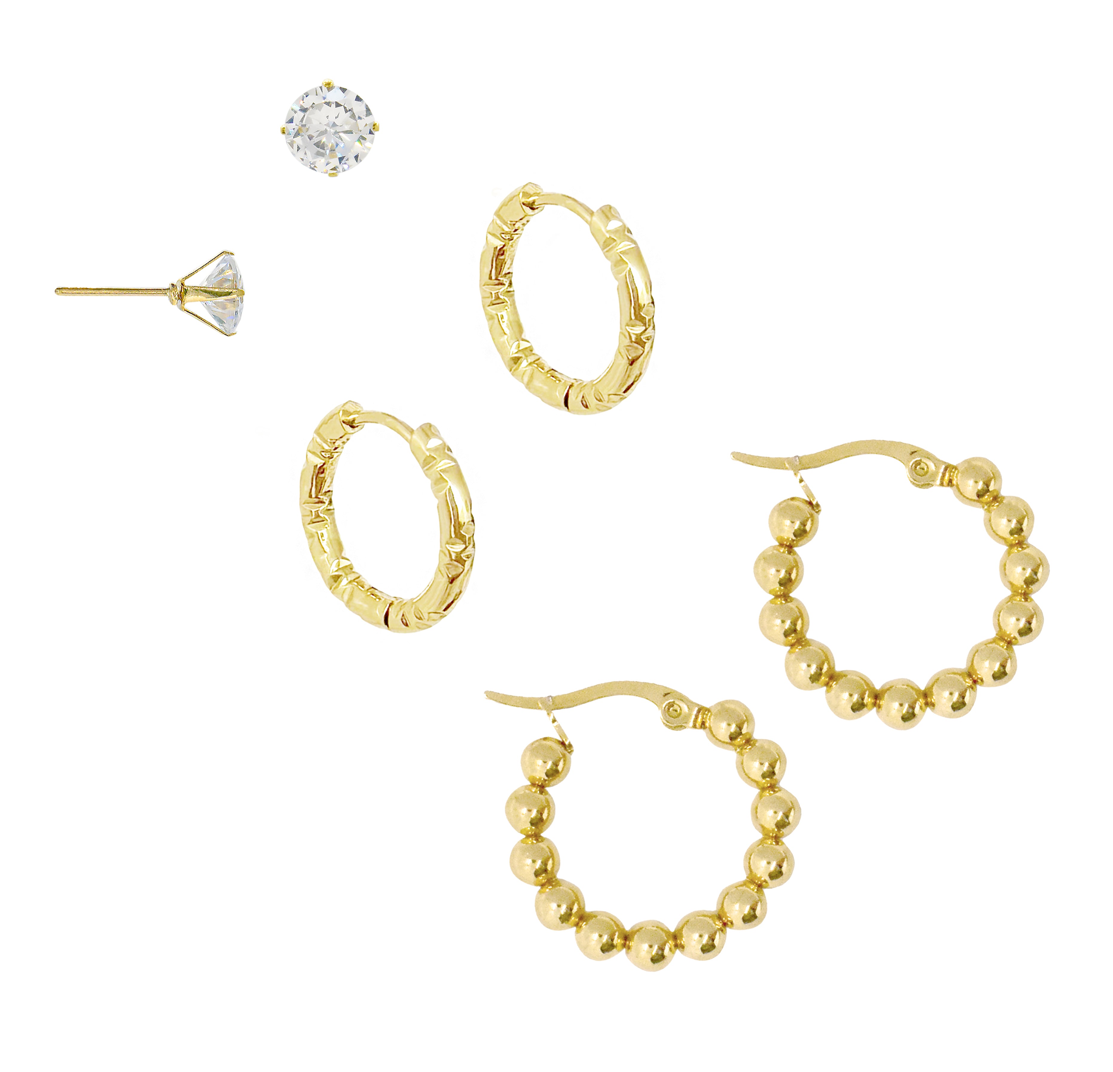 TRIO GOLD EAR STACK SET