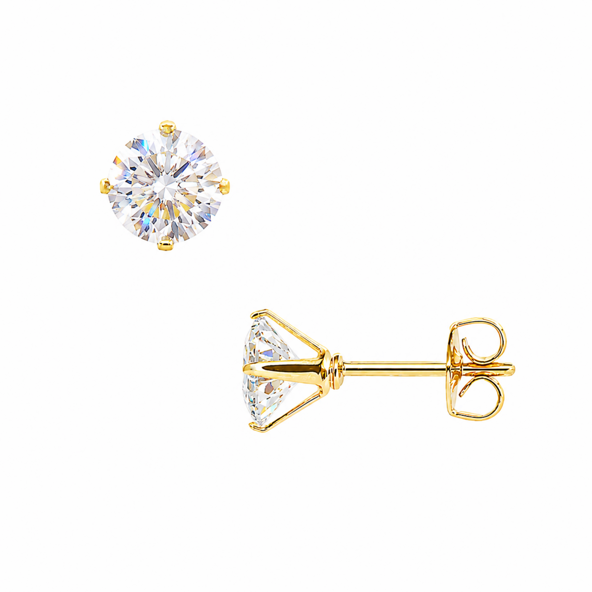 gold large diamond earrings waterproof jewelry