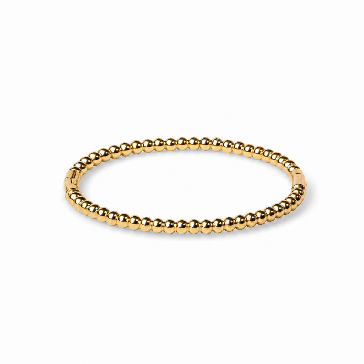Jaina Gold Beaded Cuff Bracelet - Tarnish Free Jewelry