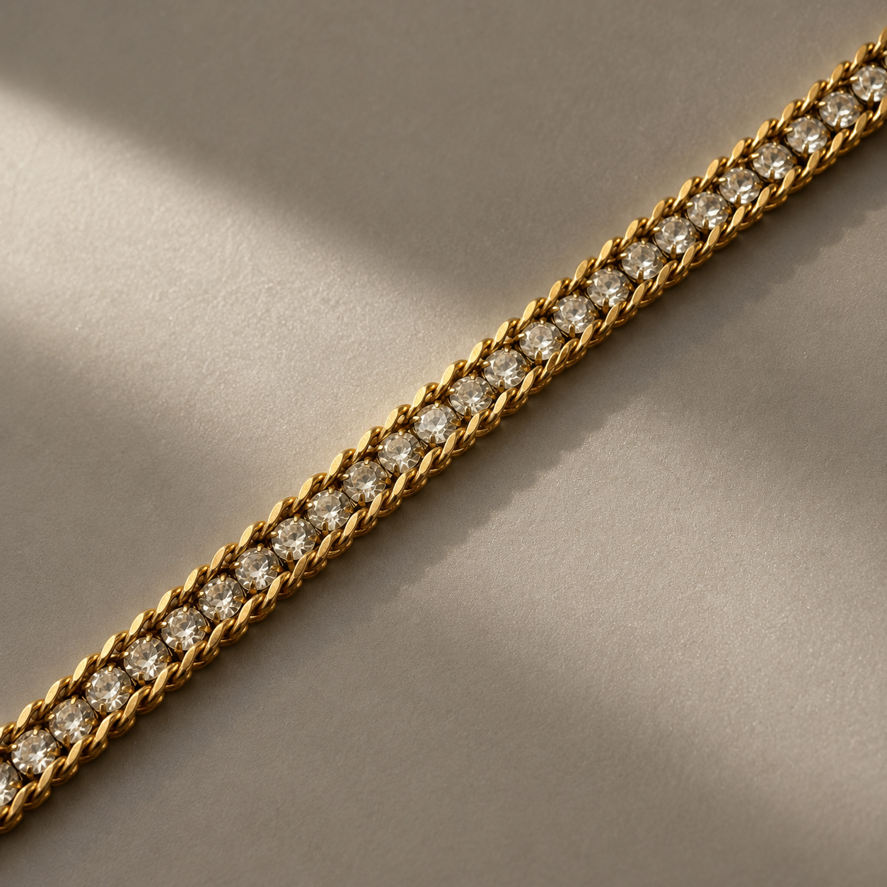 gold chain tennis bracelet waterproof jewelry