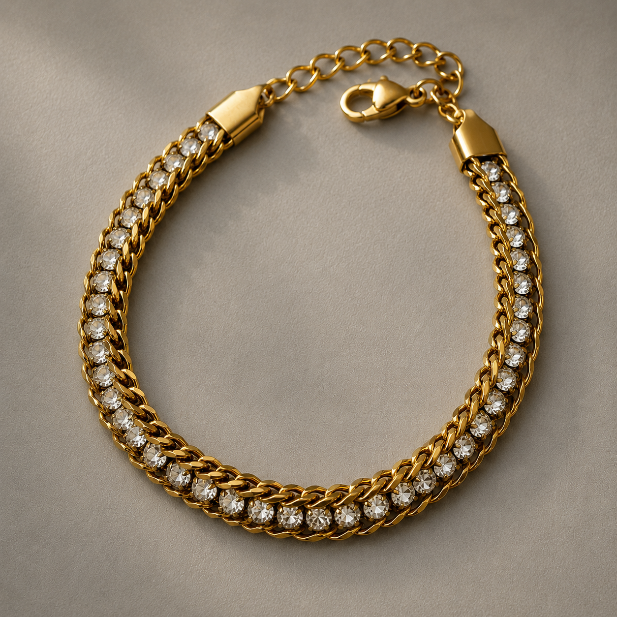 gold chain tennis bracelet tarnish free jewelry
