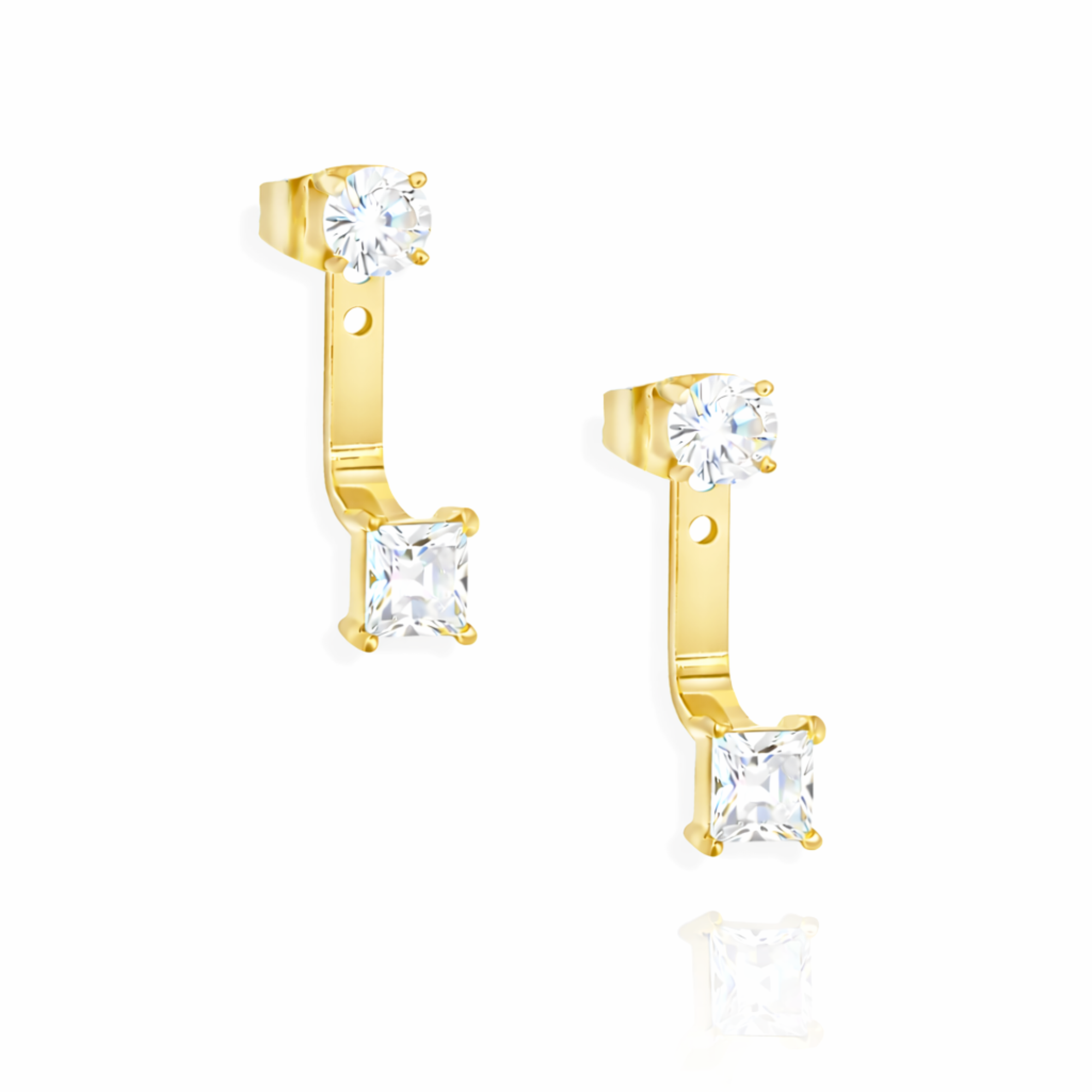 gold_princess_ear_jacket_earring_waterproof_jewelry