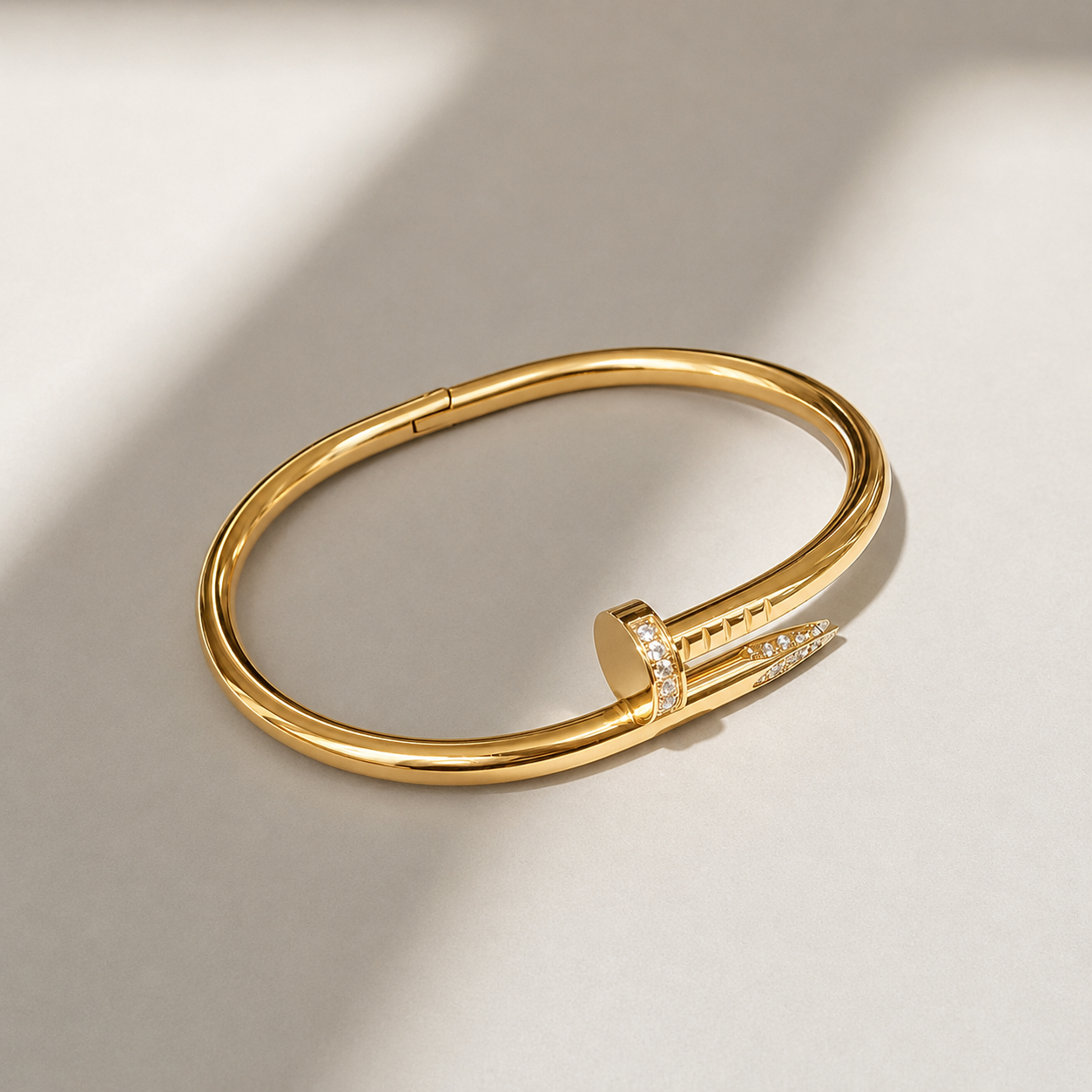 GOLD PAVÉ NAIL CUFF BRACELET - SAMPLE