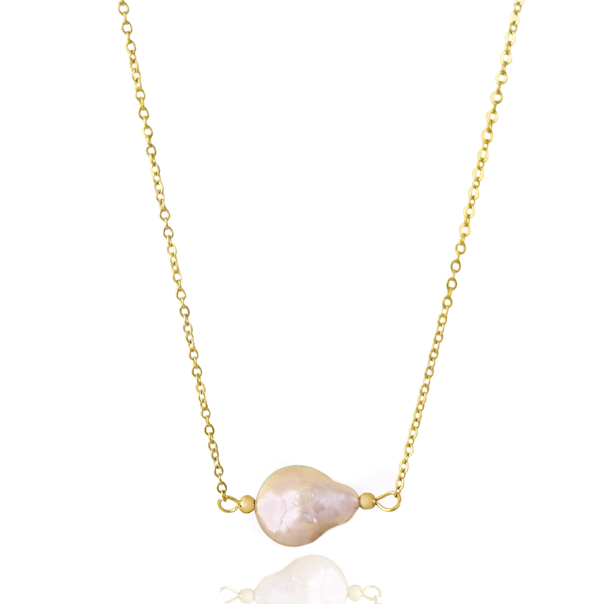 SERENA PINK PEARL PENDANT NECKLACE