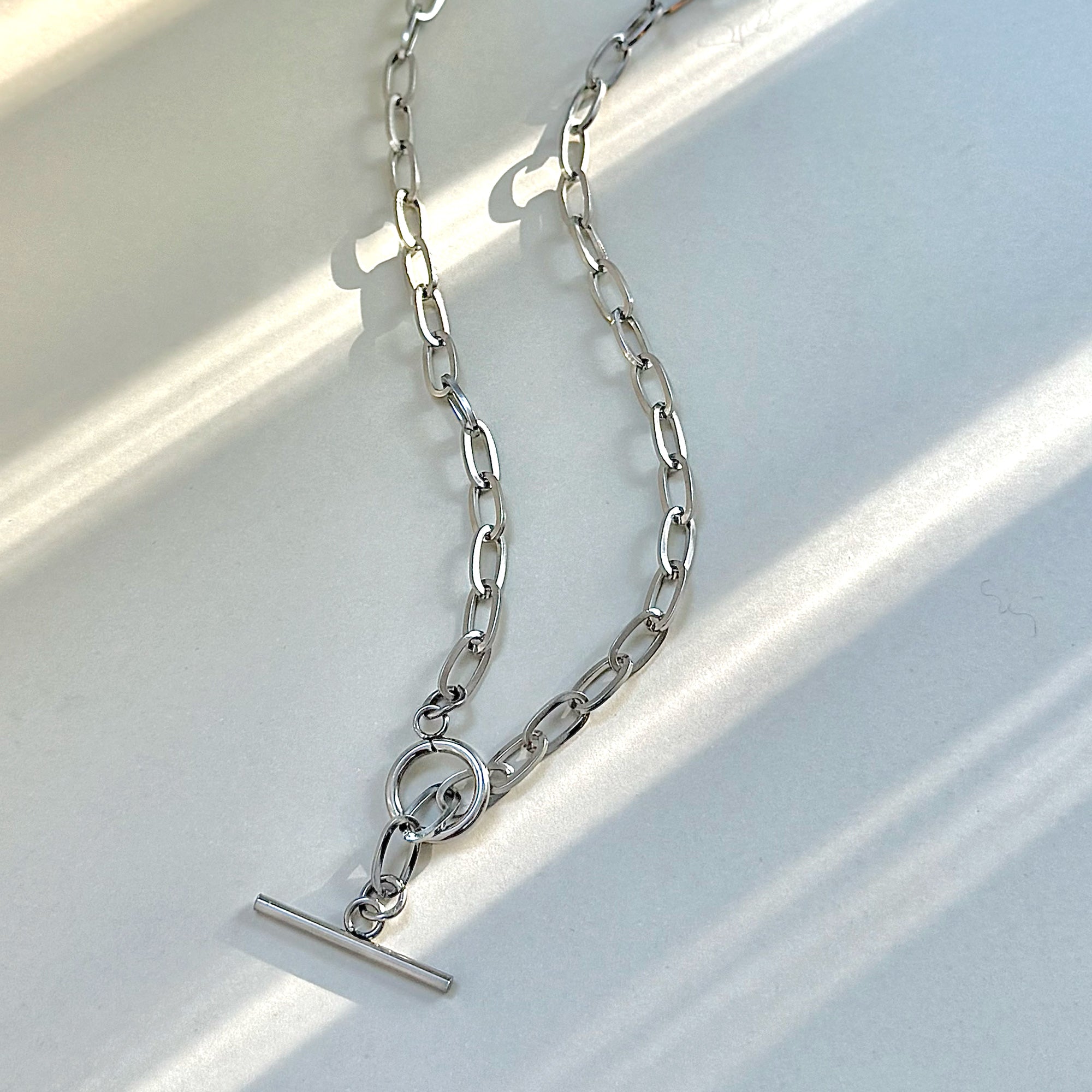 silver-toggle-chain-necklace waterproof jewelry