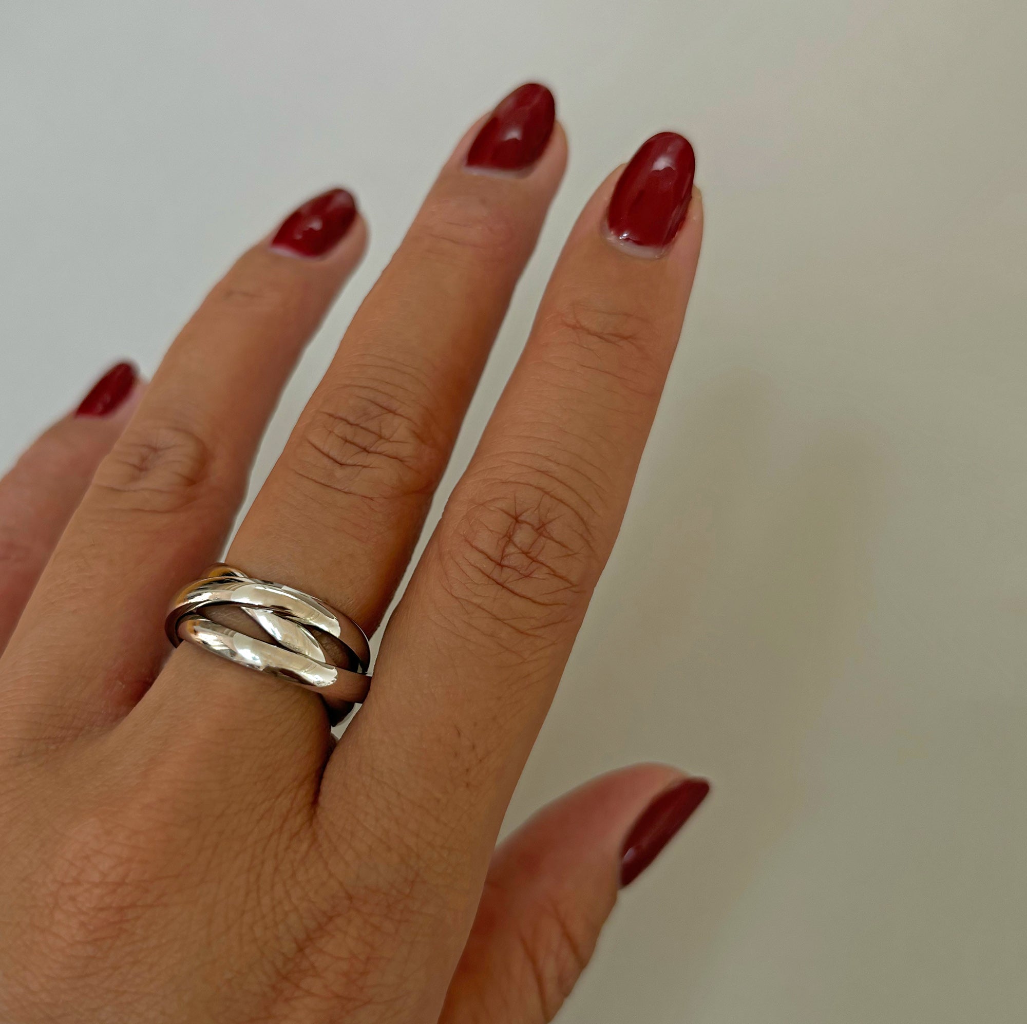 SILVER TRIPLE RING BAND SAMPLE