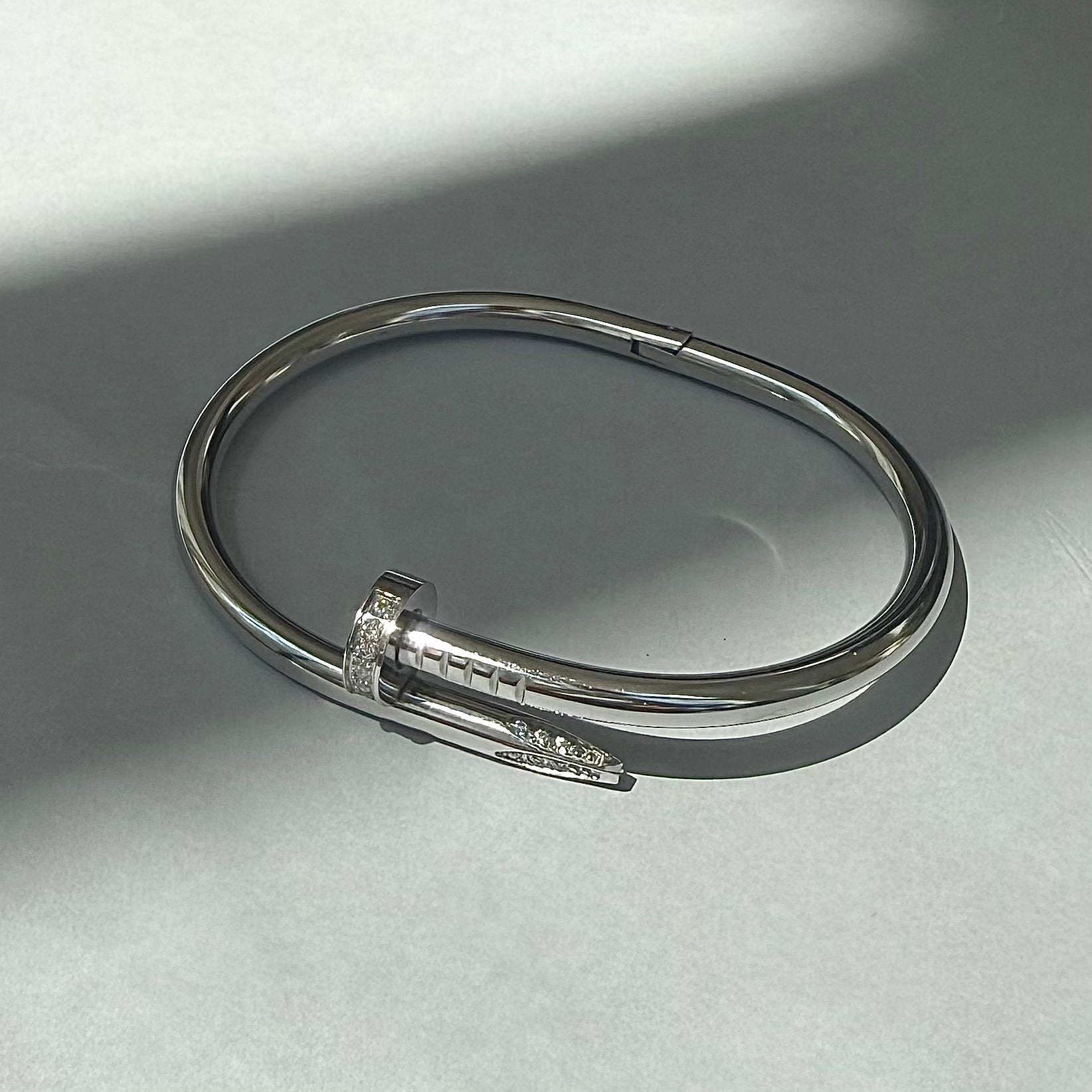 silver pave cuff bracelet cuff 