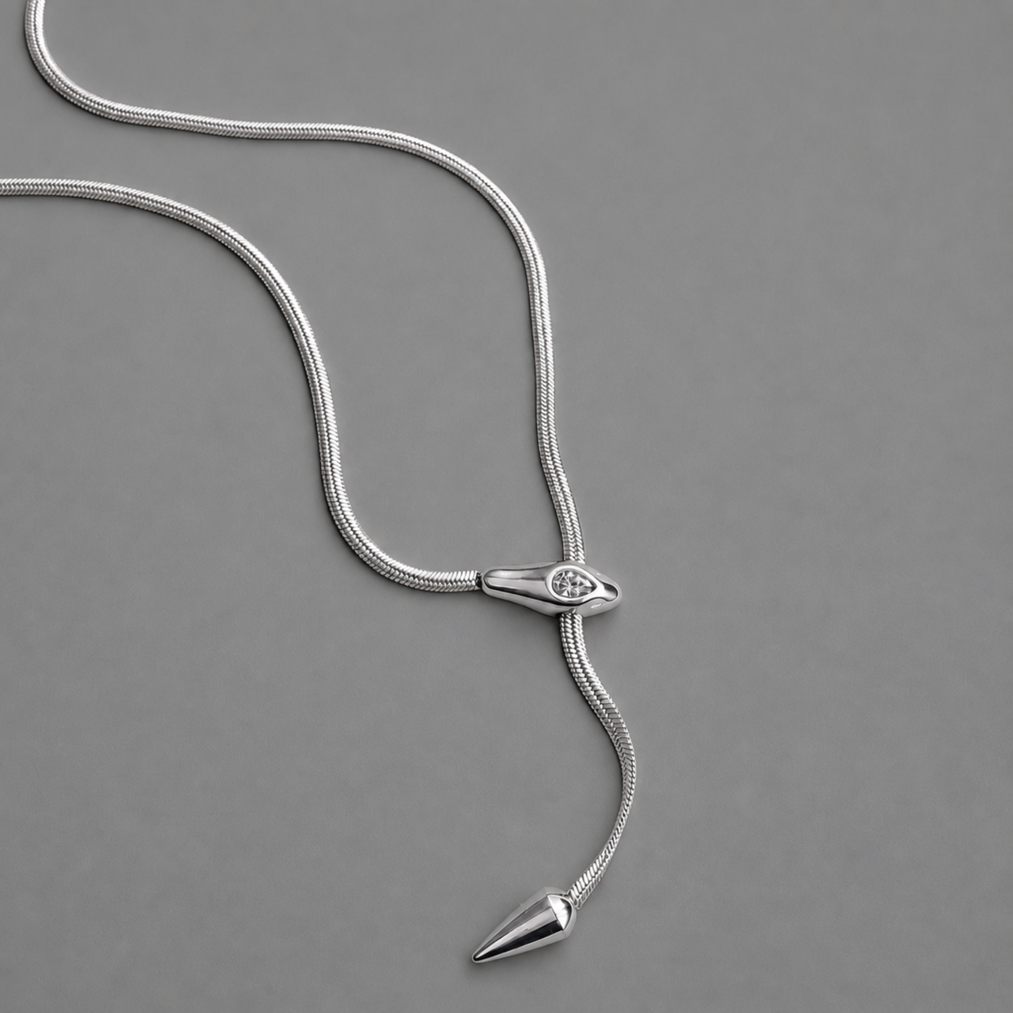 silver serpentine necklace waterproof jewelry