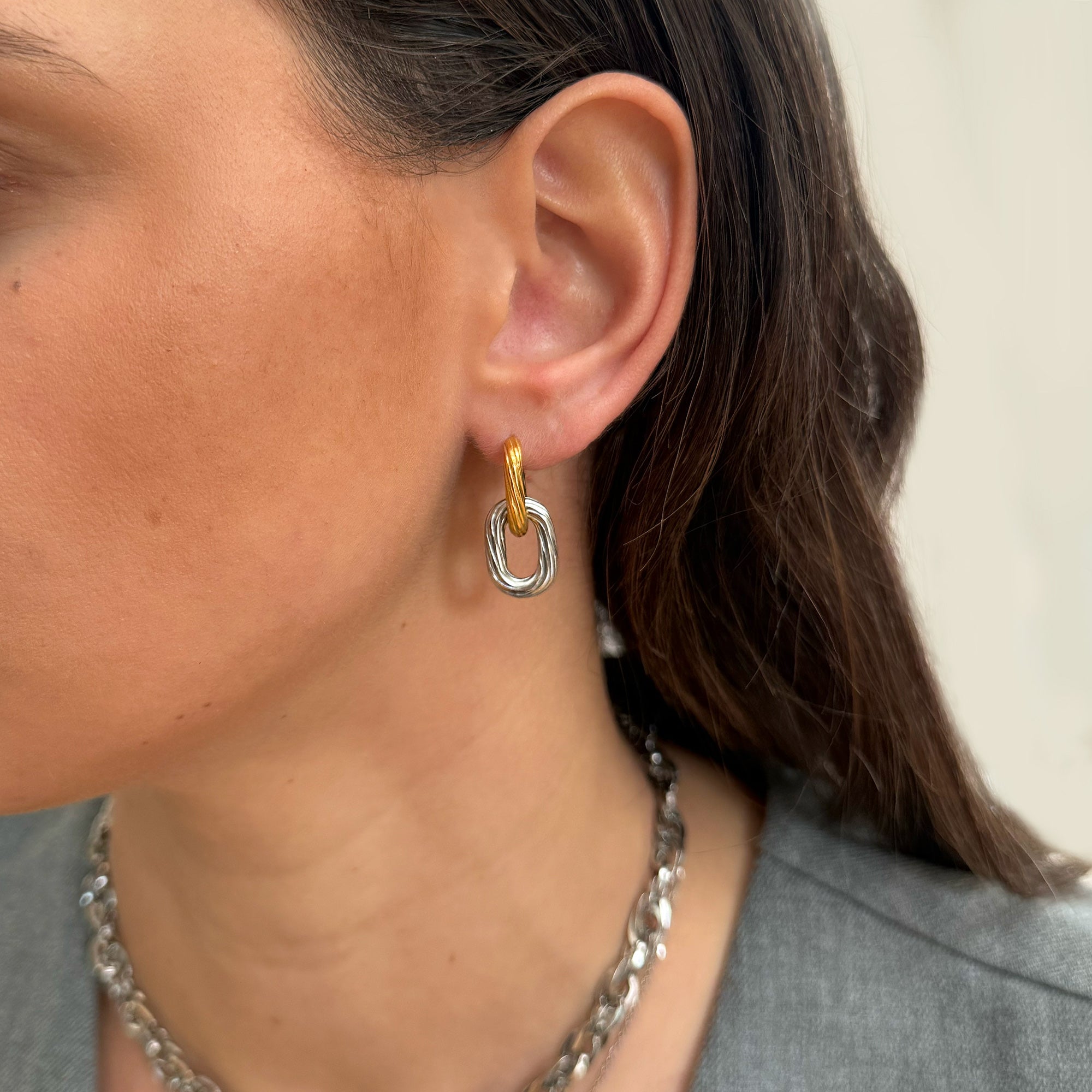 two-tone-chain-link-earrings