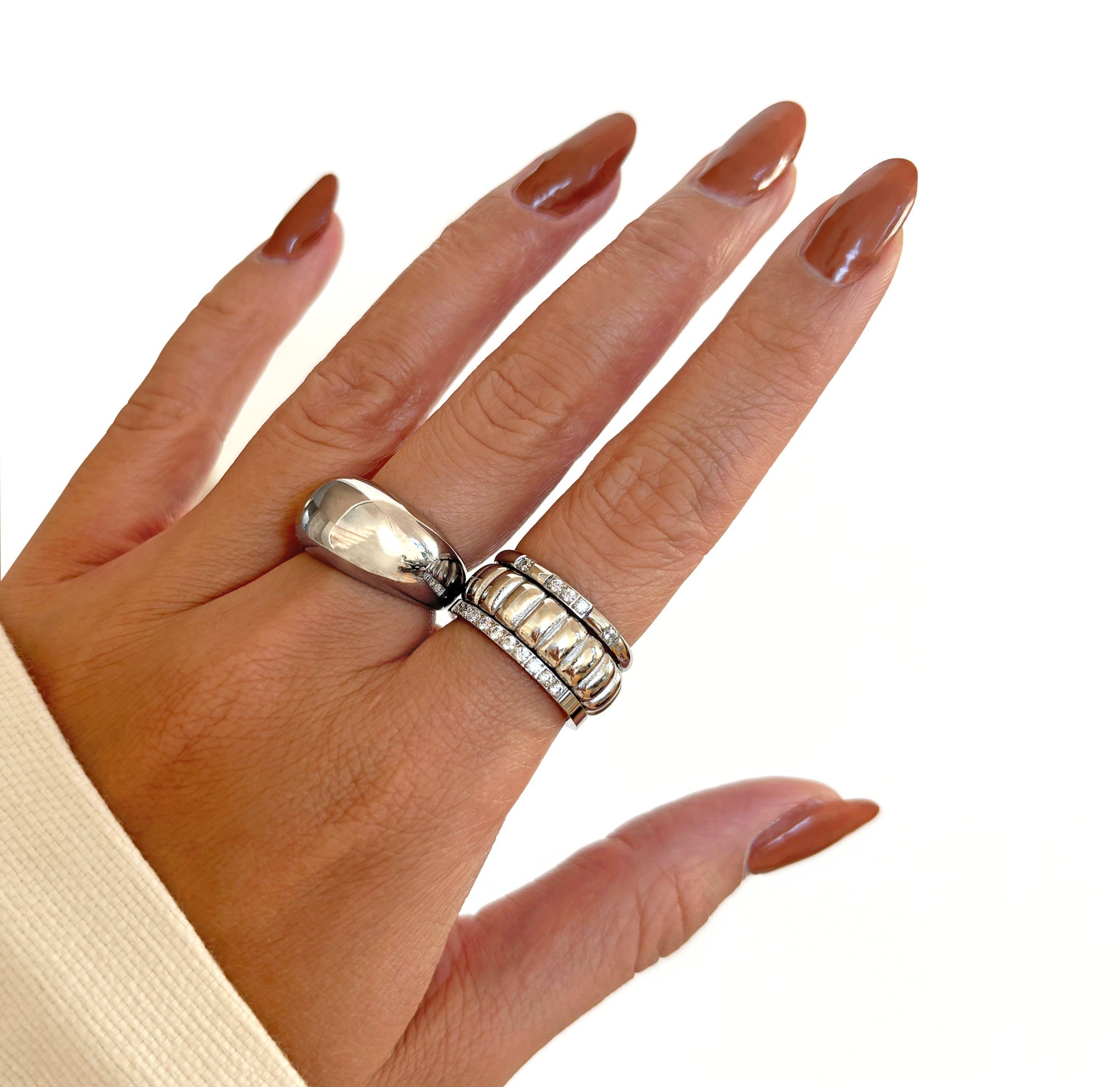 Waterproof Rings - Silver Dome Ring