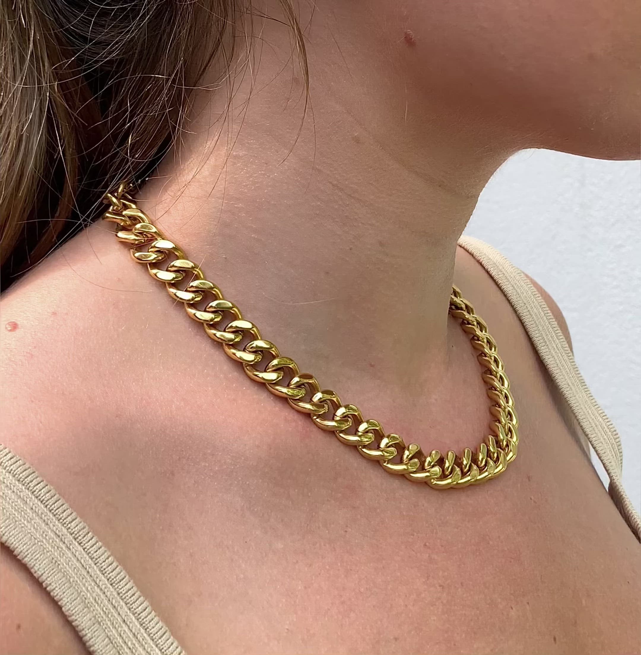 Amazon.com: CLOACE Layered Pearl Choker Necklace Gold Chunky Link Chain Necklaces  Thick Necklaces Punk Jewelry for Women and Girls(Gold Layered Chain) :  Clothing, Shoes & Jewelry