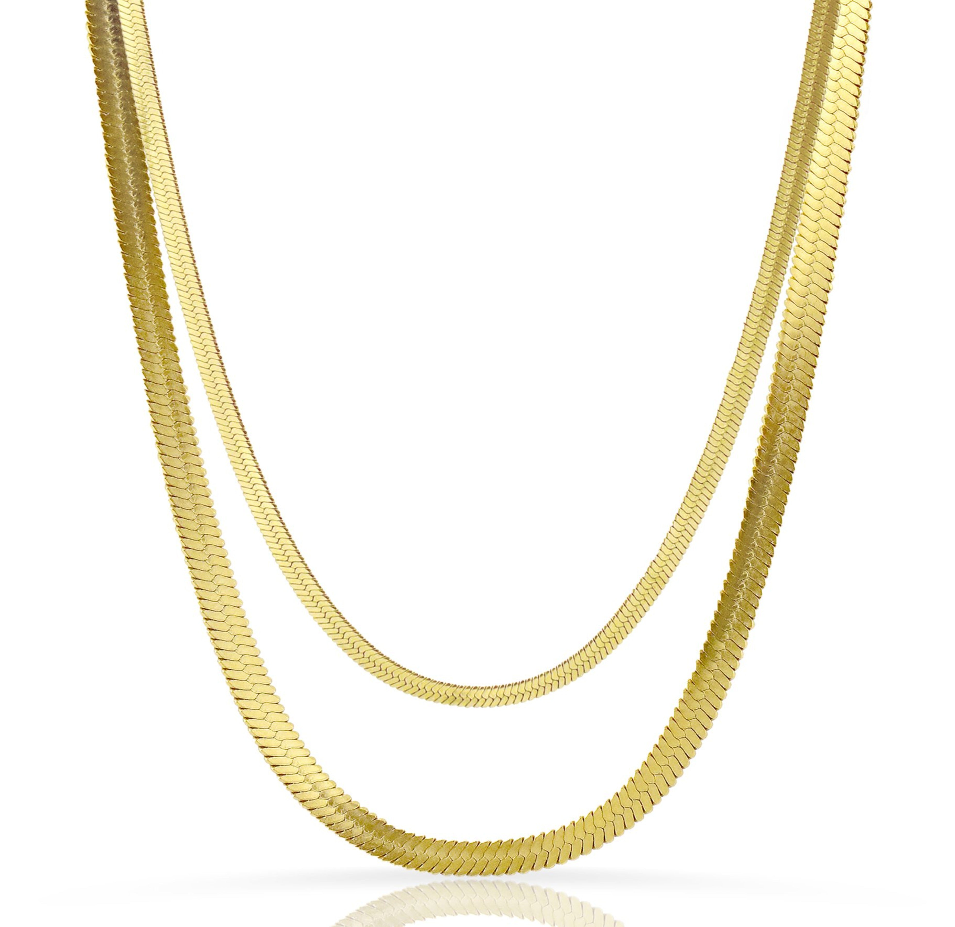 Gold Herringbone Snake Chain Gold Herringbone Necklace 10MM Flat Hip Hop  Fashion Jewelry Gift For Women And Men From Uxkst, $21.45 | DHgate.Com